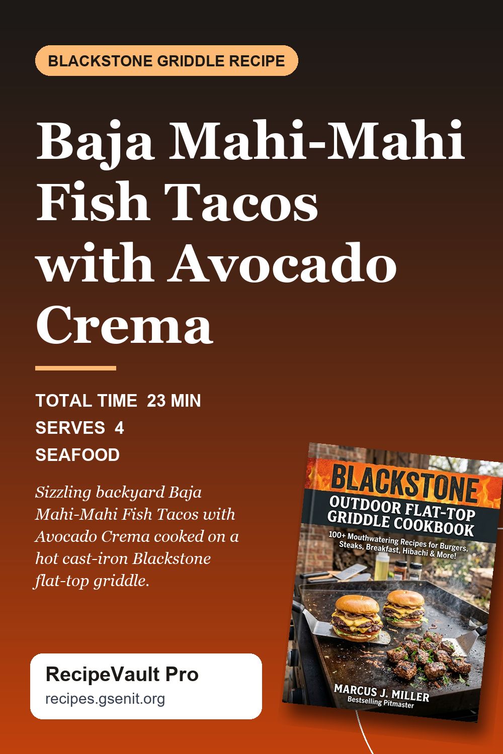 Baja Mahi-Mahi Fish Tacos with Avocado Crema