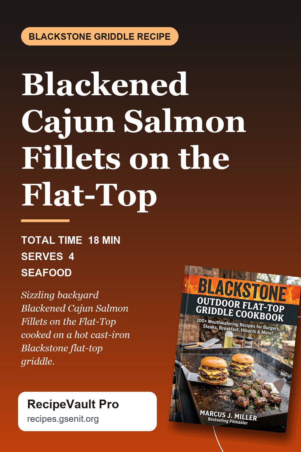 Blackened Cajun Salmon Fillets on the Flat-Top