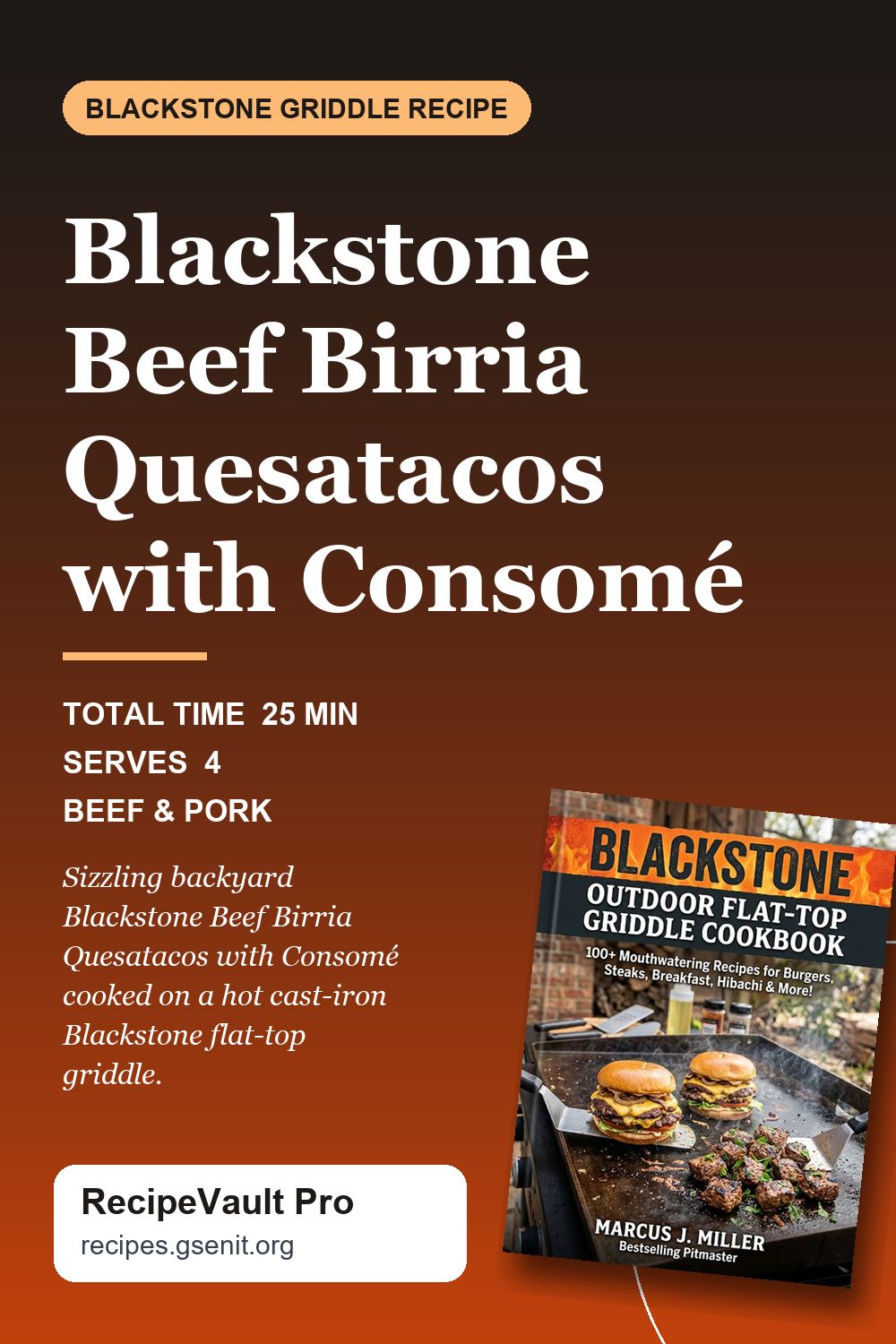 Blackstone Beef Birria Quesatacos with Consomé