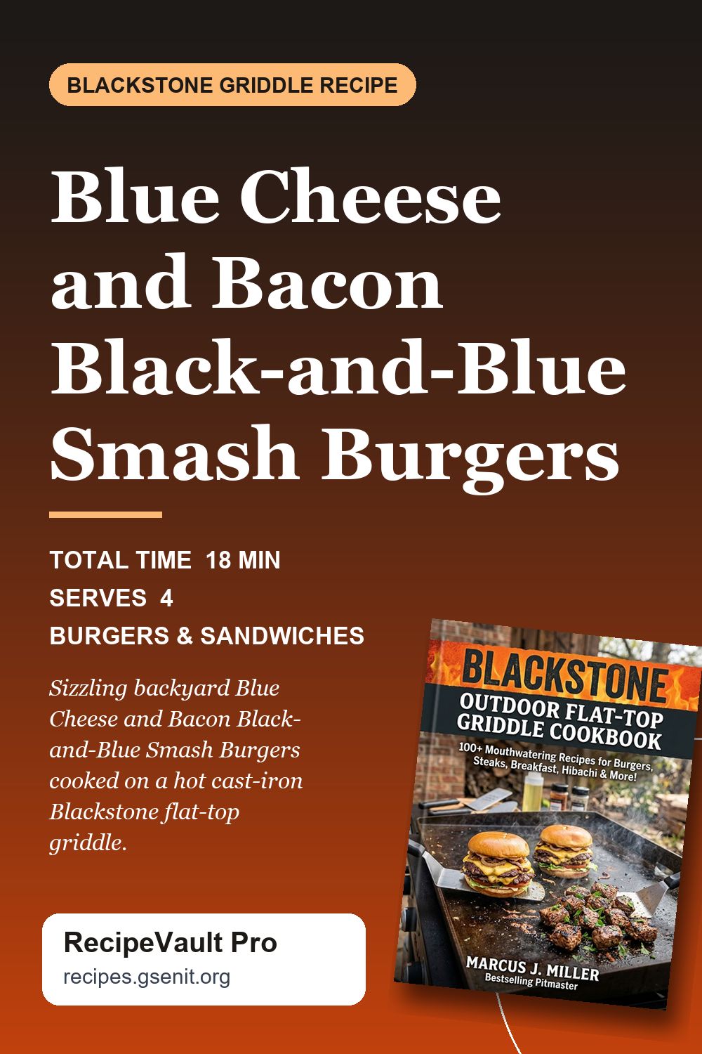 Blue Cheese and Bacon Black-and-Blue Smash Burgers