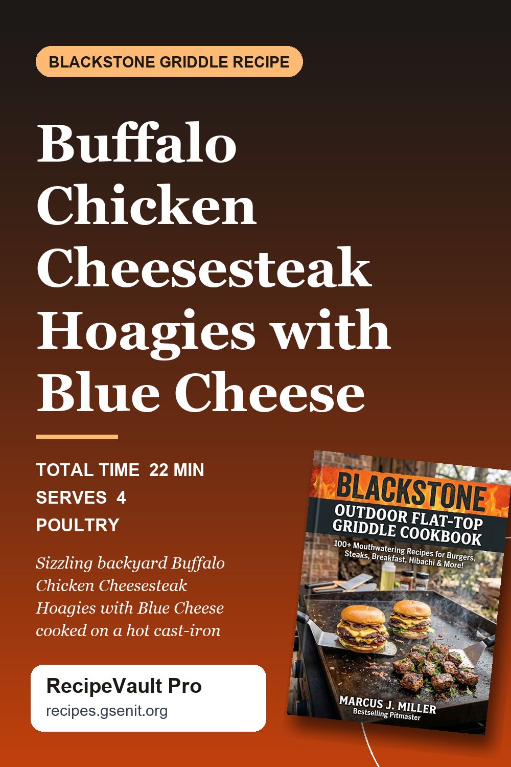 Buffalo Chicken Cheesesteak Hoagies with Blue Cheese