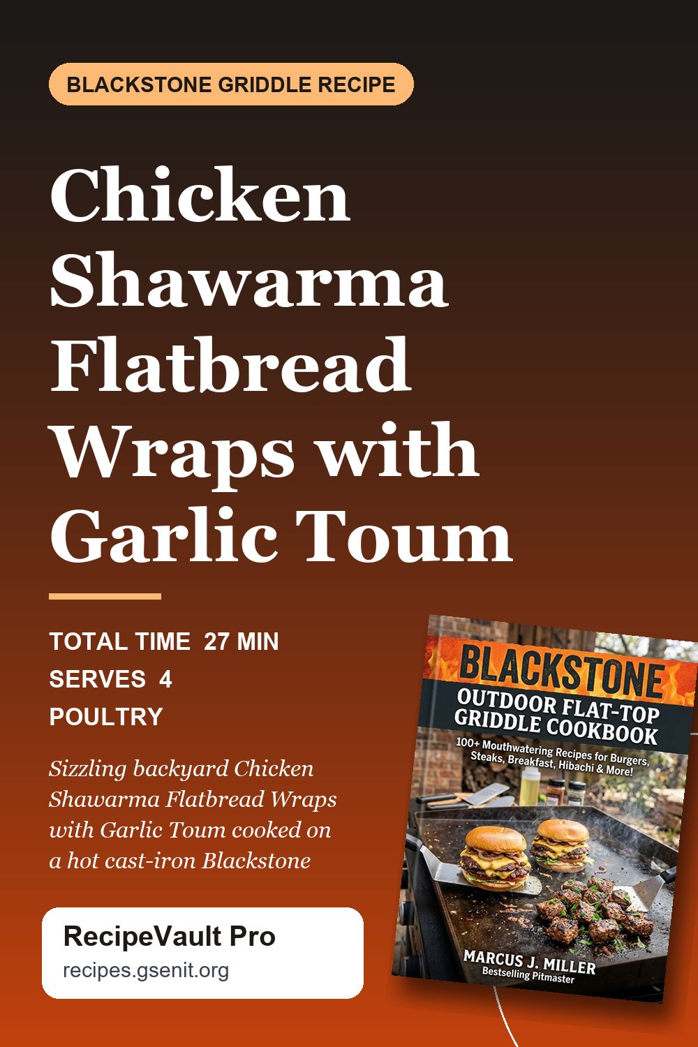 Chicken Shawarma Flatbread Wraps with Garlic Toum