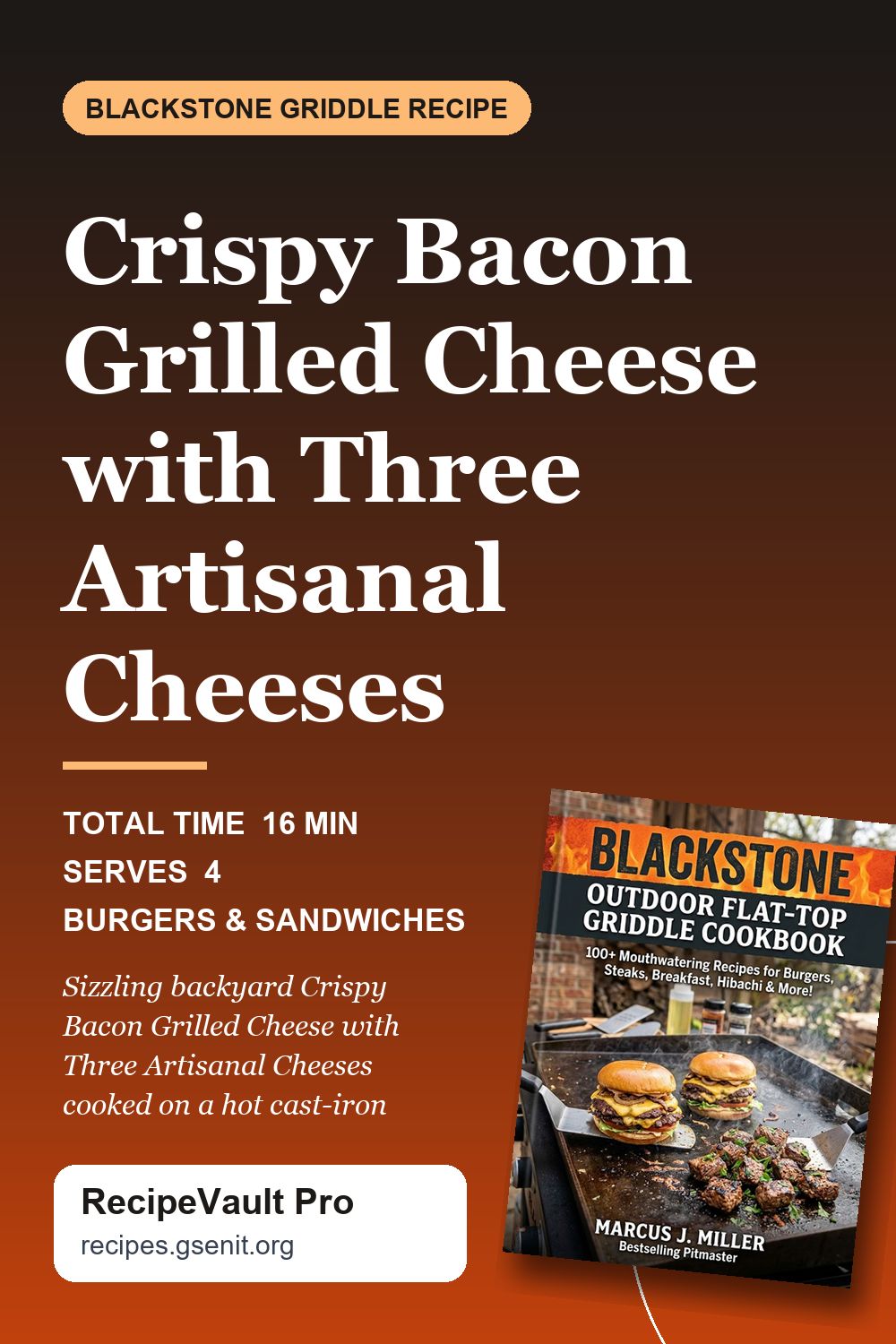 Crispy Bacon Grilled Cheese with Three Artisanal Cheeses