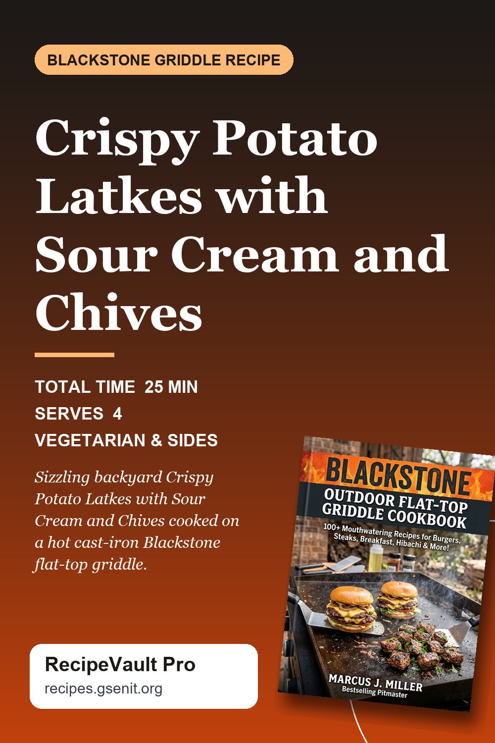Crispy Potato Latkes with Sour Cream and Chives