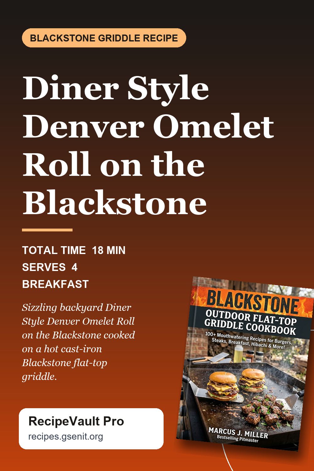 Diner Style Denver Omelet Roll on the Blackstone