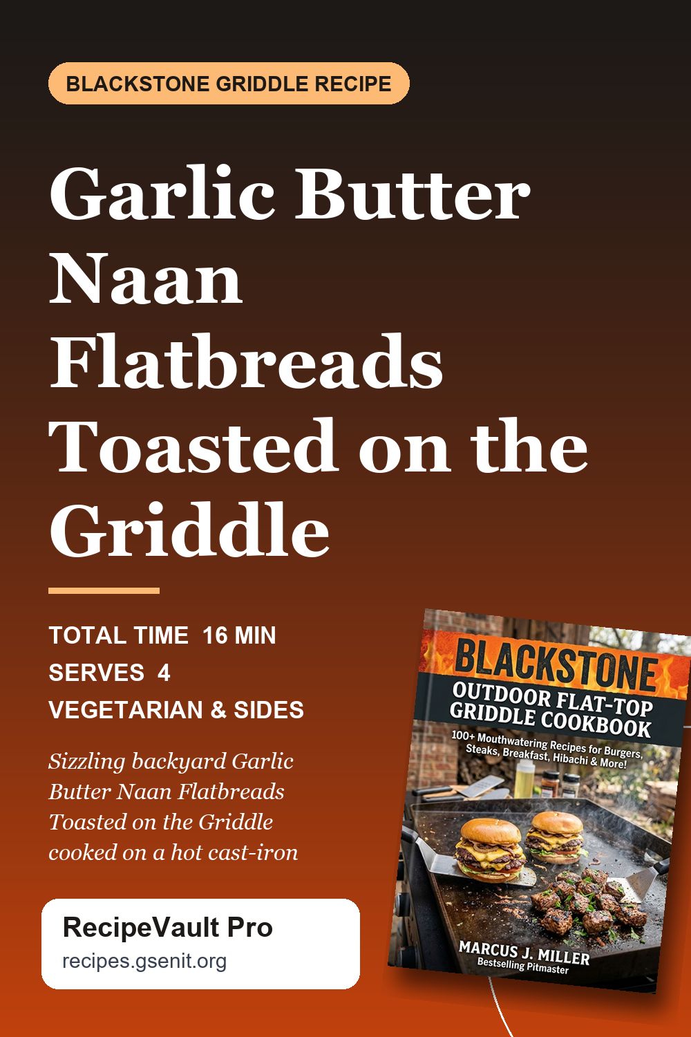 Garlic Butter Naan Flatbreads Toasted on the Griddle