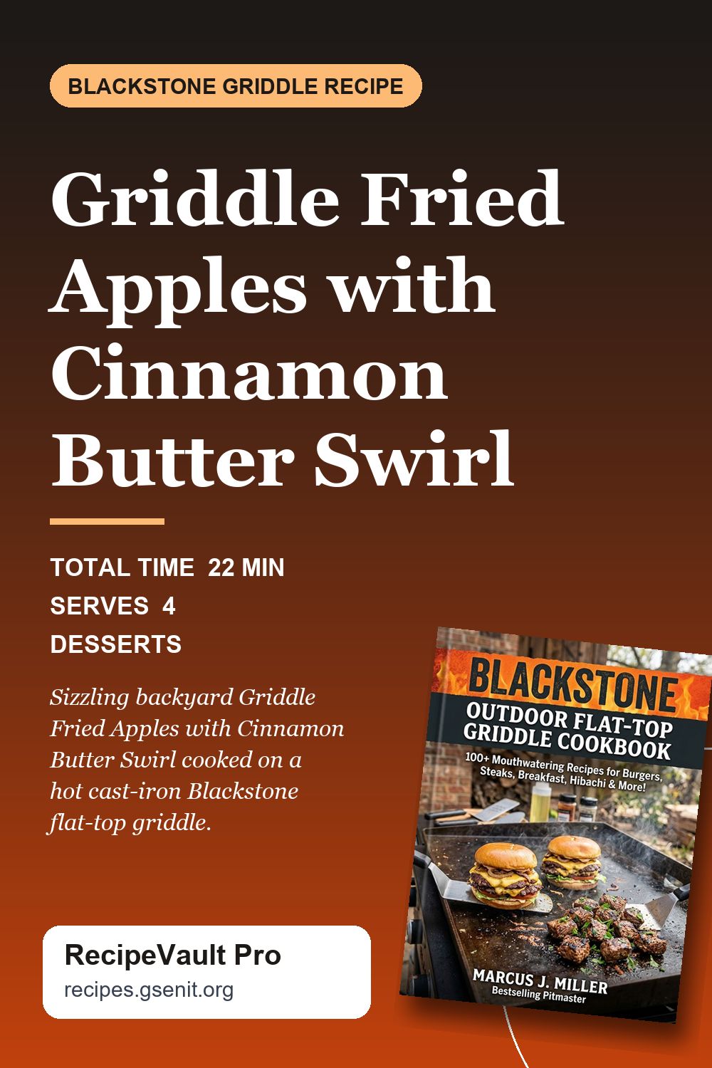 Griddle Fried Apples with Cinnamon Butter Swirl