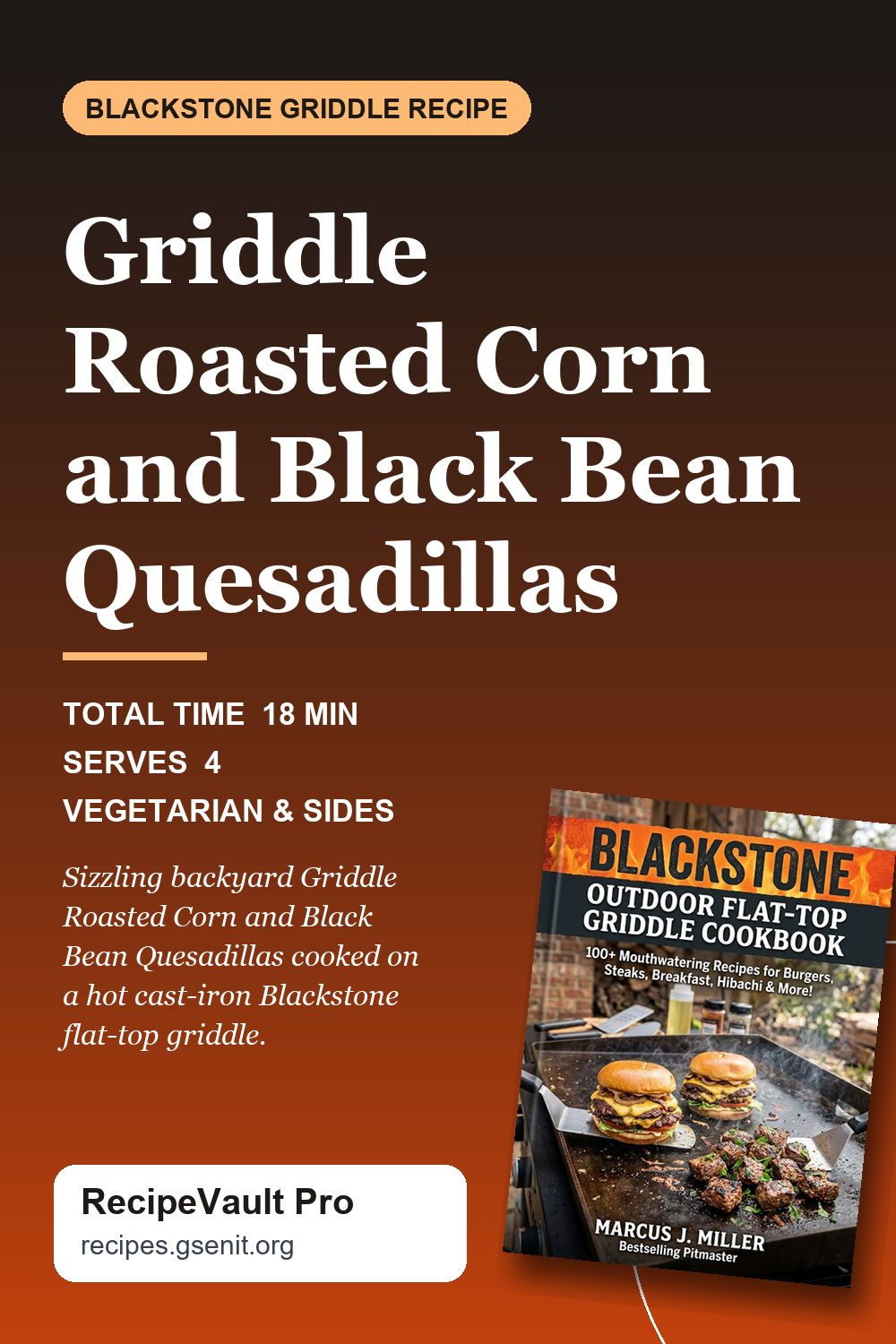 Griddle Roasted Corn and Black Bean Quesadillas