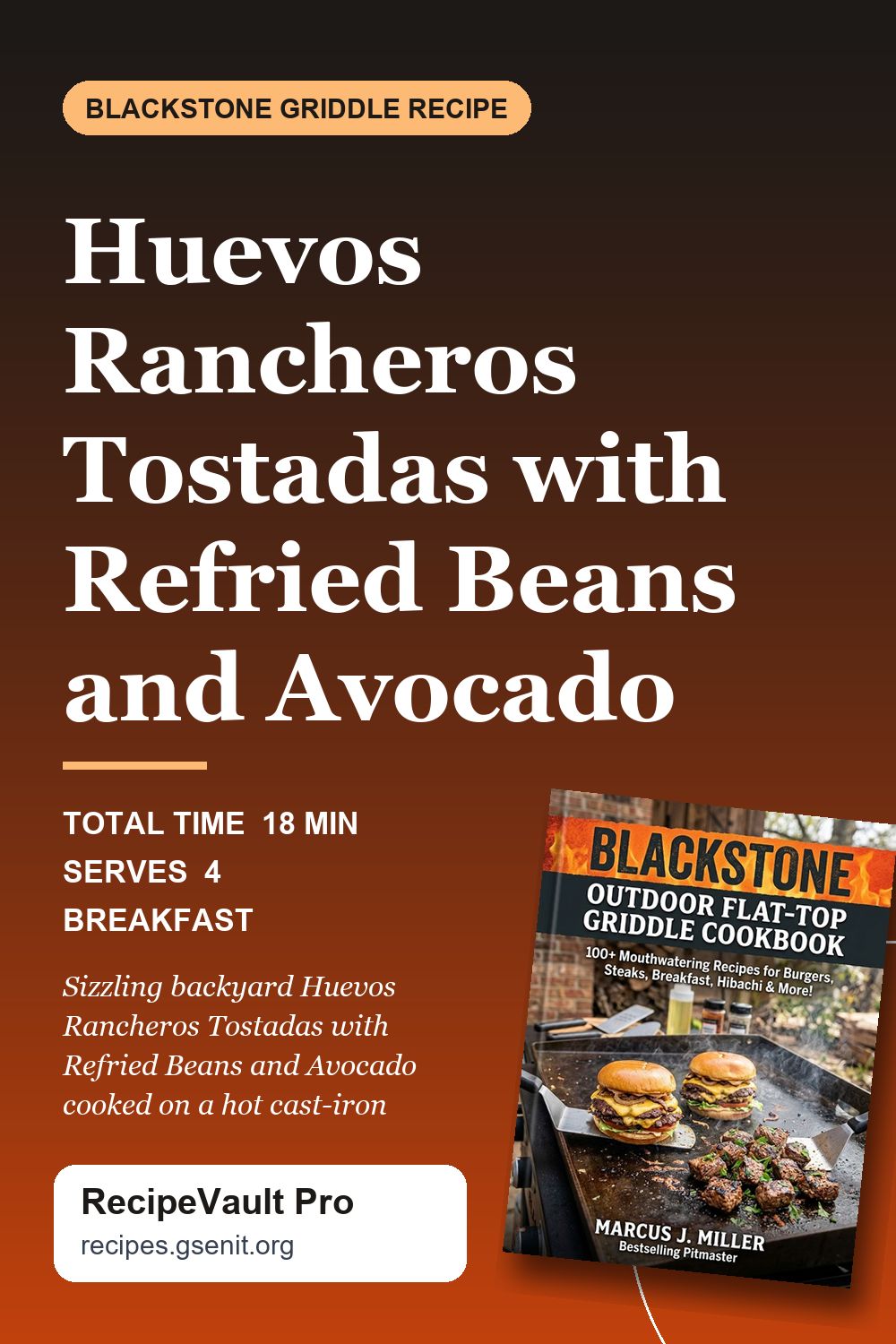 Huevos Rancheros Tostadas with Refried Beans and Avocado