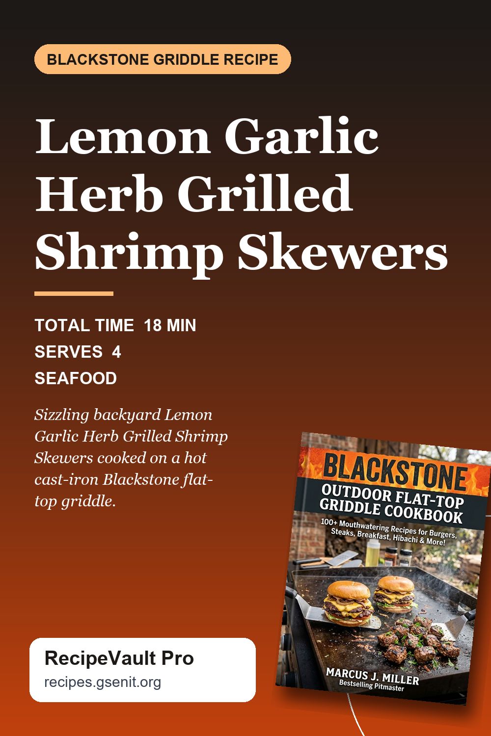 Lemon Garlic Herb Grilled Shrimp Skewers