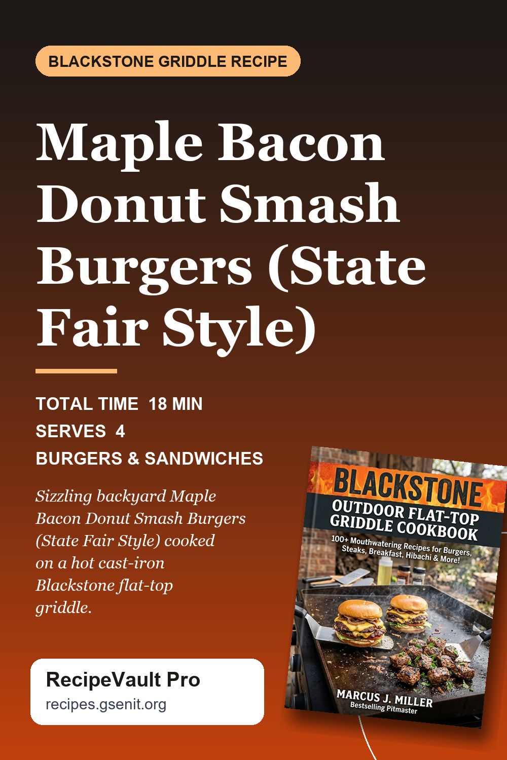 Maple Bacon Donut Smash Burgers (State Fair Style)
