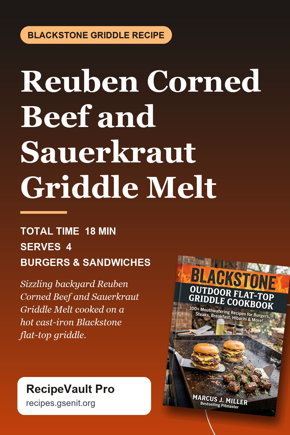 Reuben Corned Beef and Sauerkraut Griddle Melt