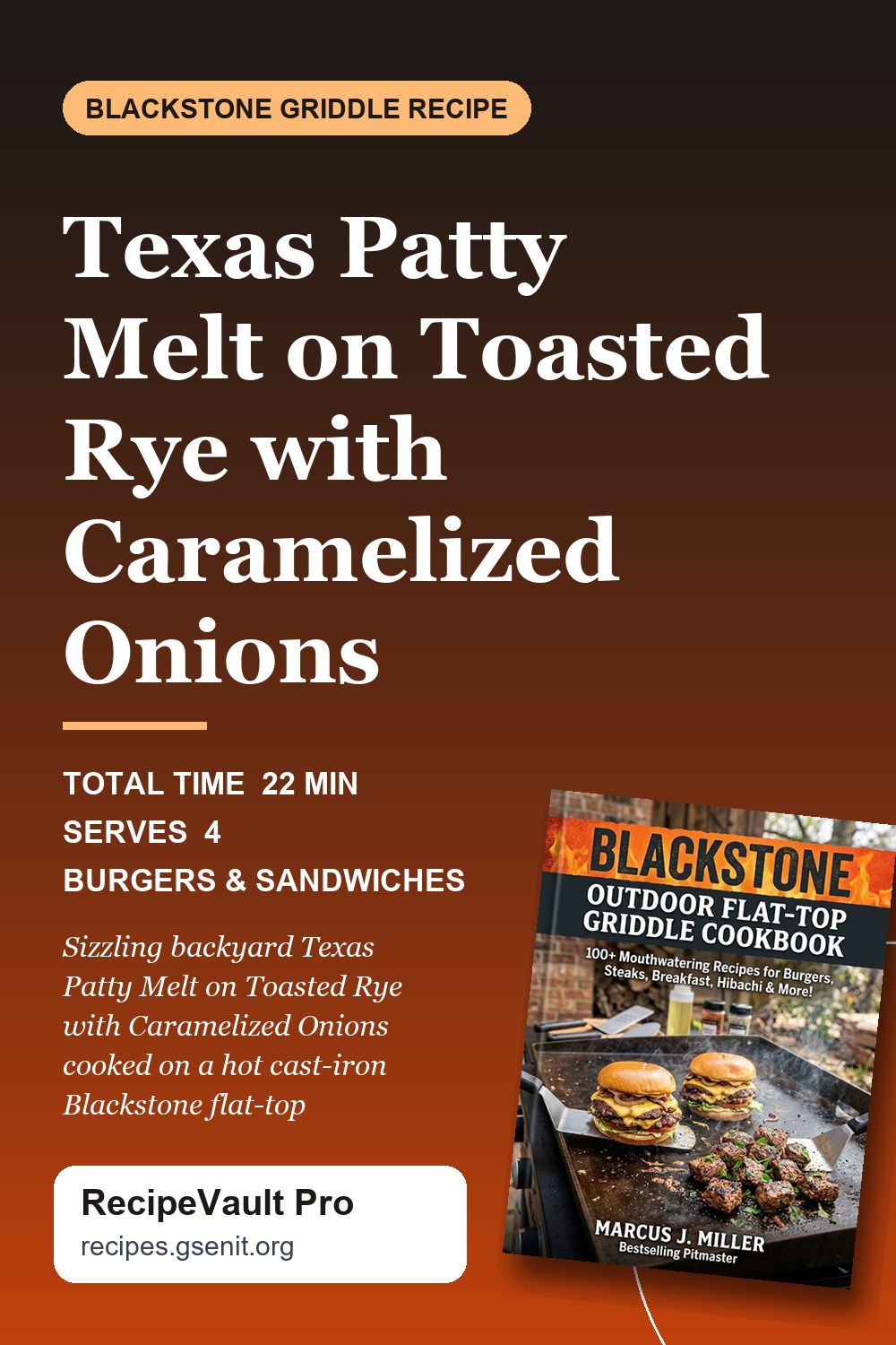 Texas Patty Melt on Toasted Rye with Caramelized Onions