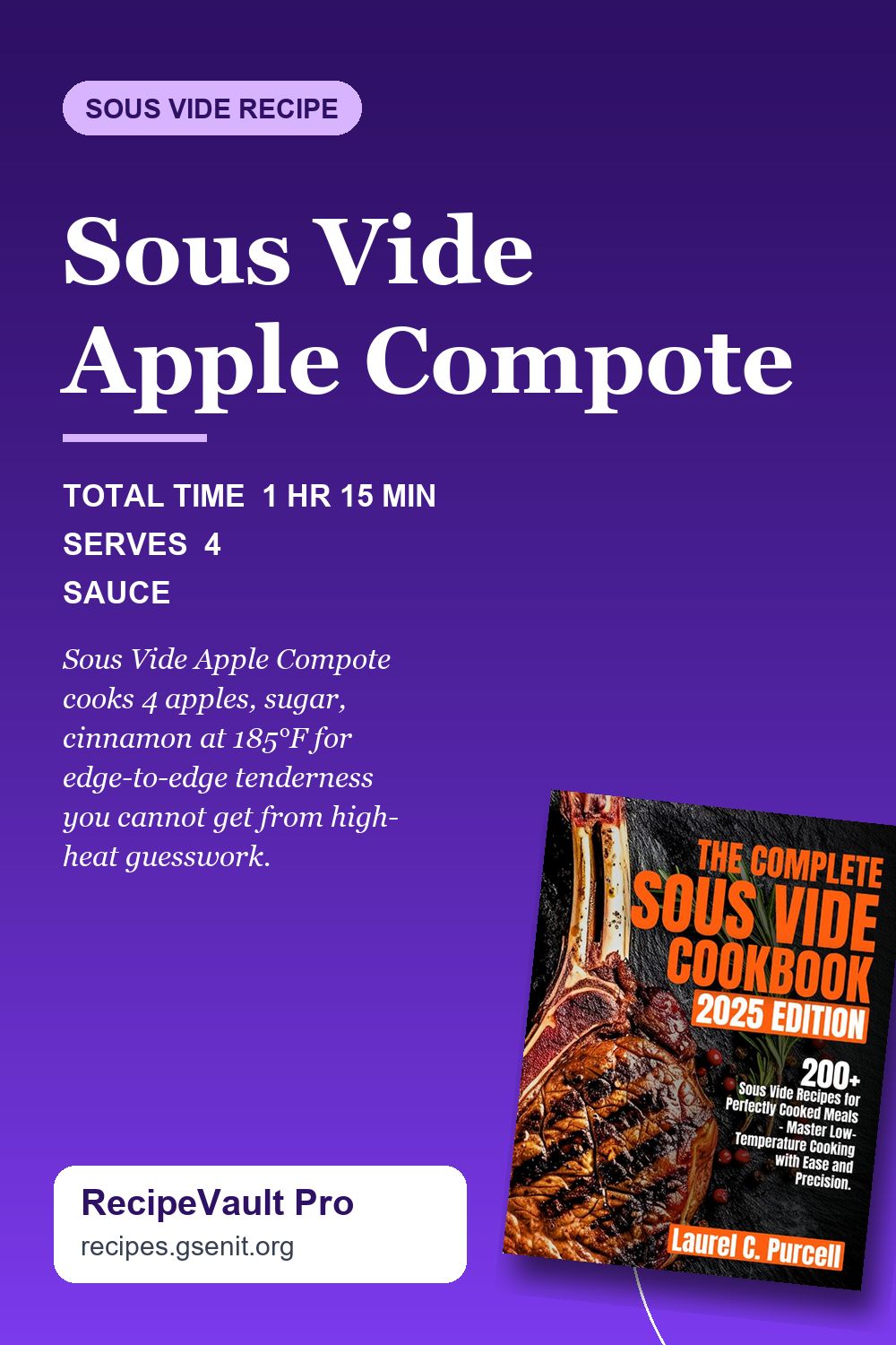 Sous Vide Apple Compote Pinterest Pin