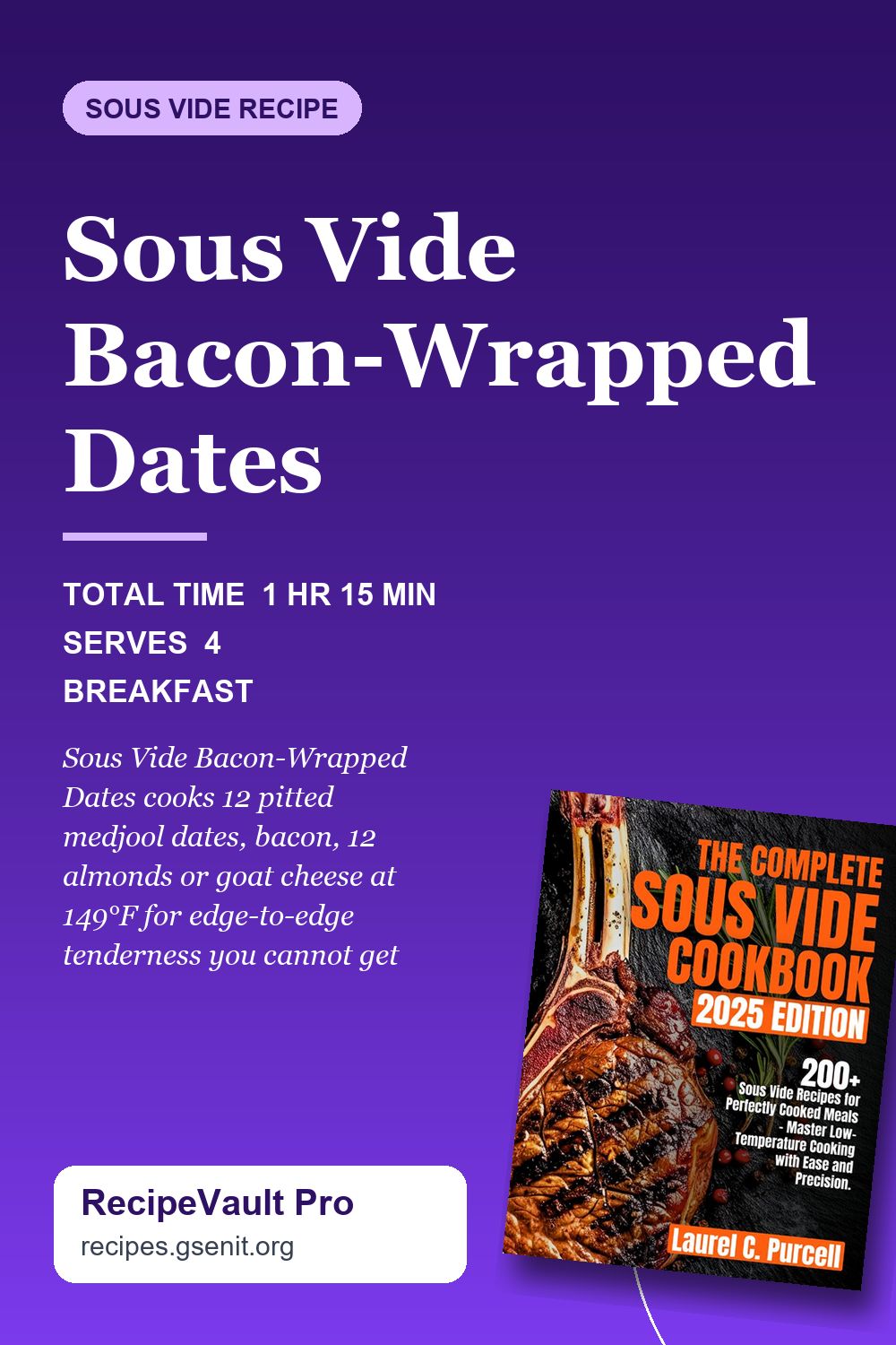 Sous Vide Bacon-Wrapped Dates Pinterest Pin