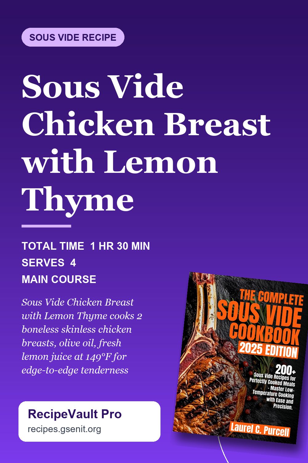Sous Vide Chicken Breast with Lemon Thyme