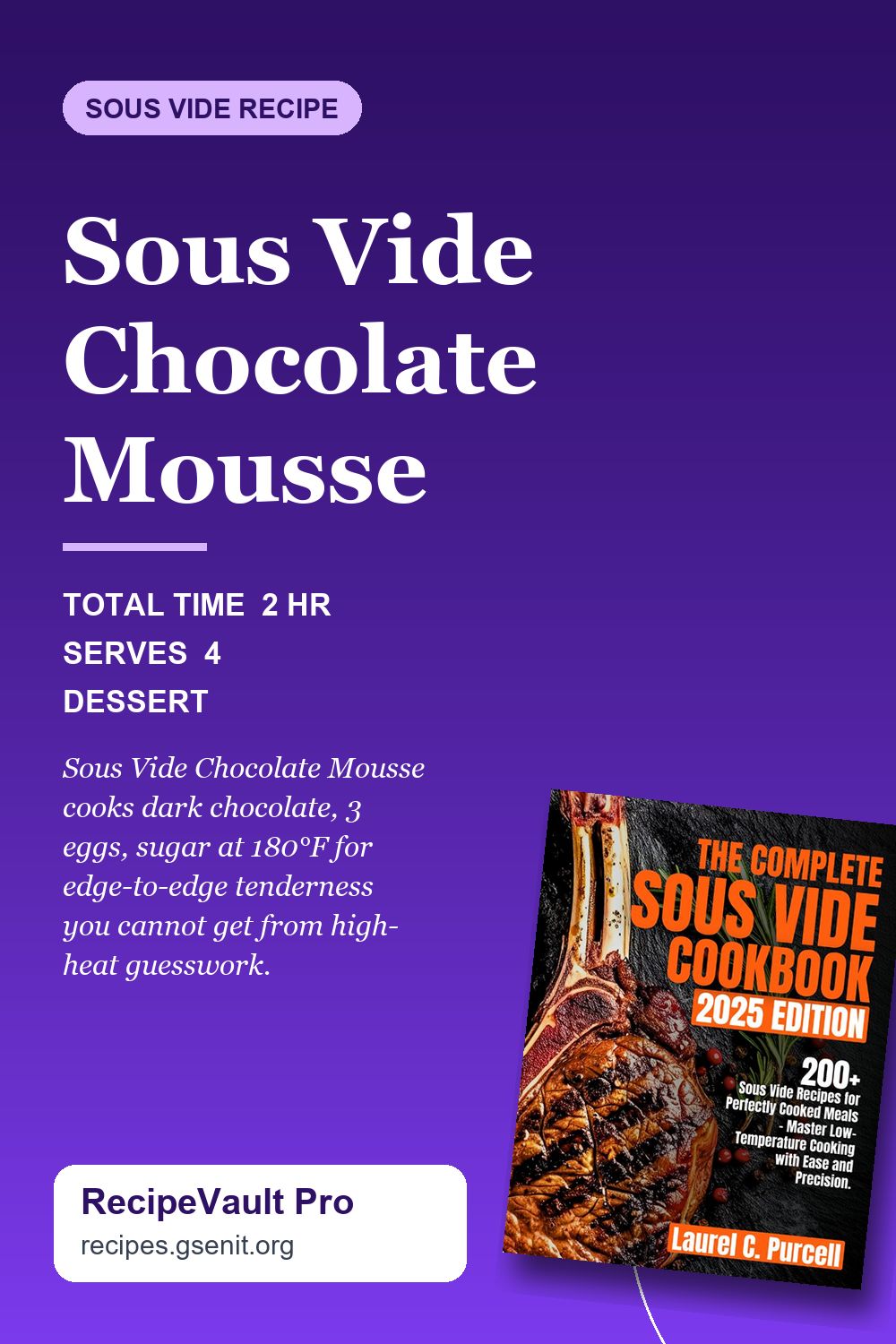 Sous Vide Chocolate Mousse Pinterest Pin