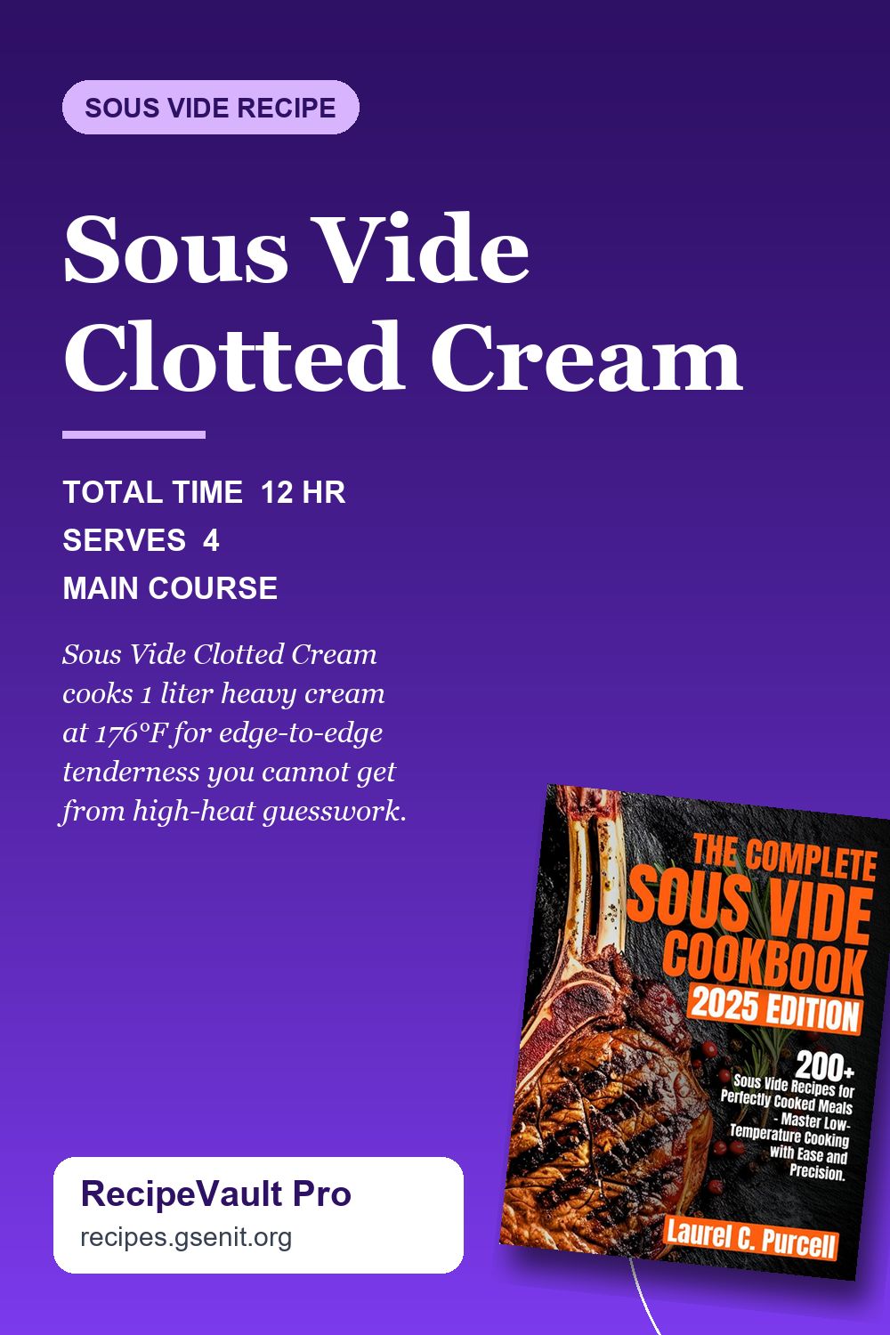 Sous Vide Clotted Cream Pinterest Pin