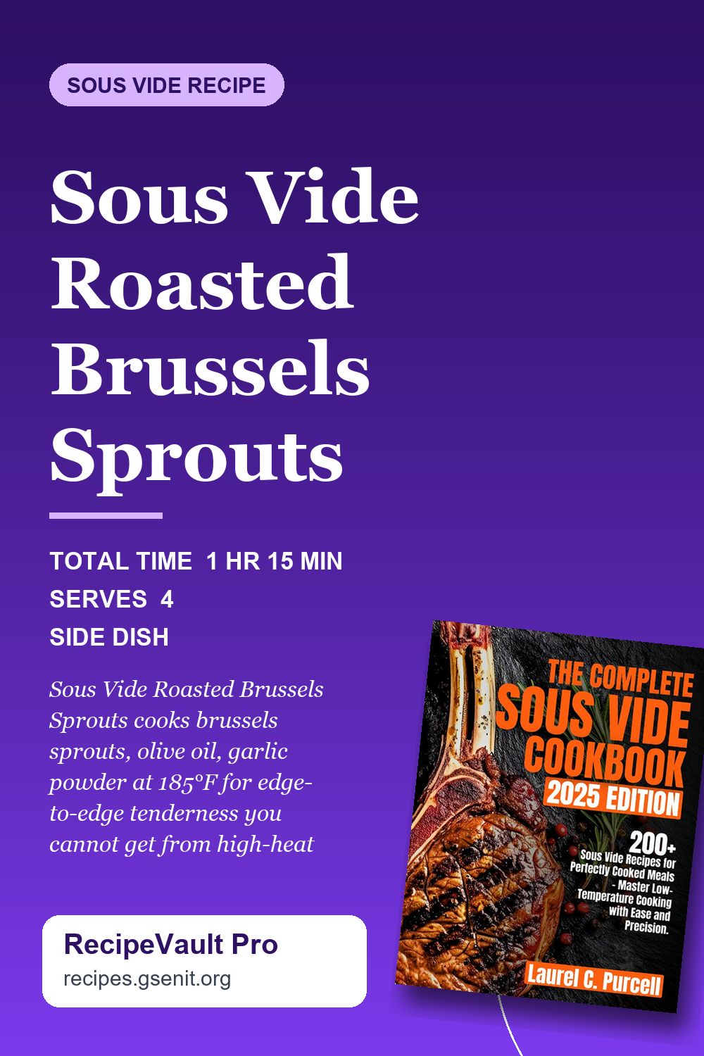 Sous Vide Roasted Brussels Sprouts Pinterest Pin