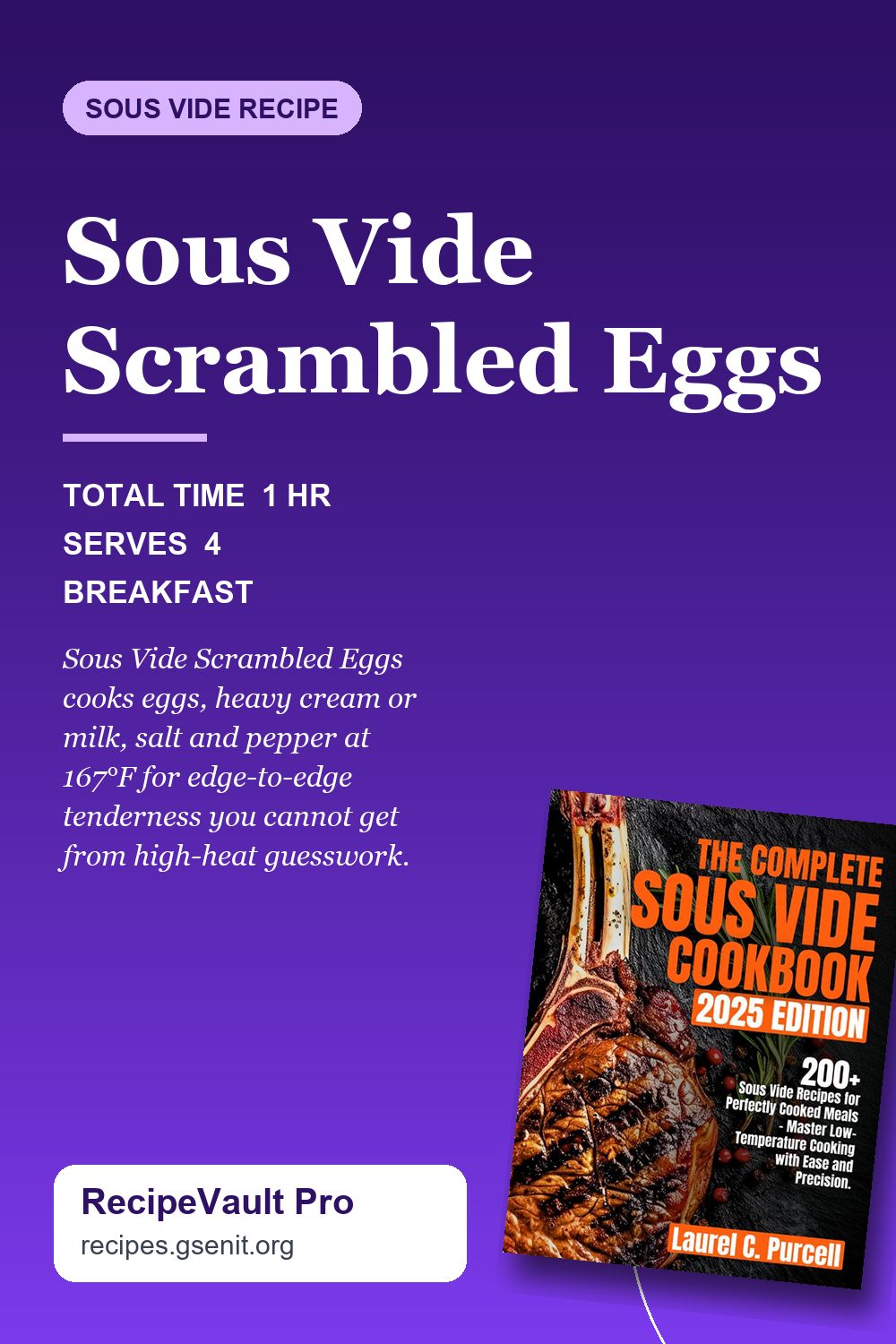 Sous Vide Scrambled Eggs Pinterest Pin