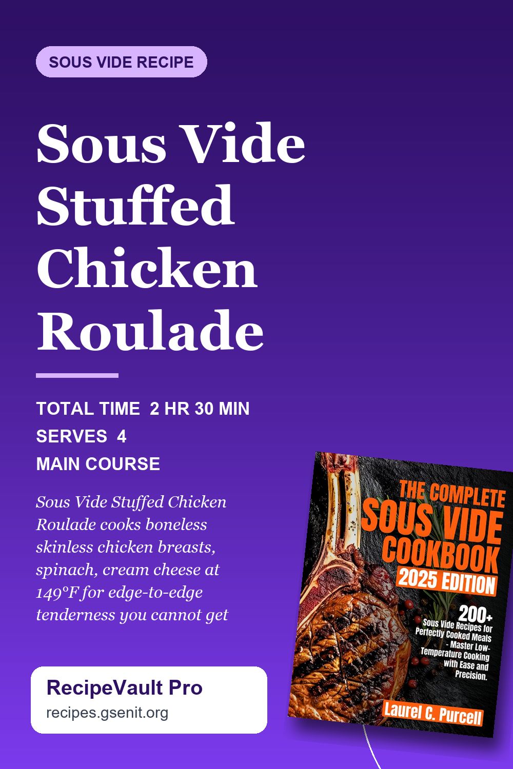 Sous Vide Stuffed Chicken Roulade