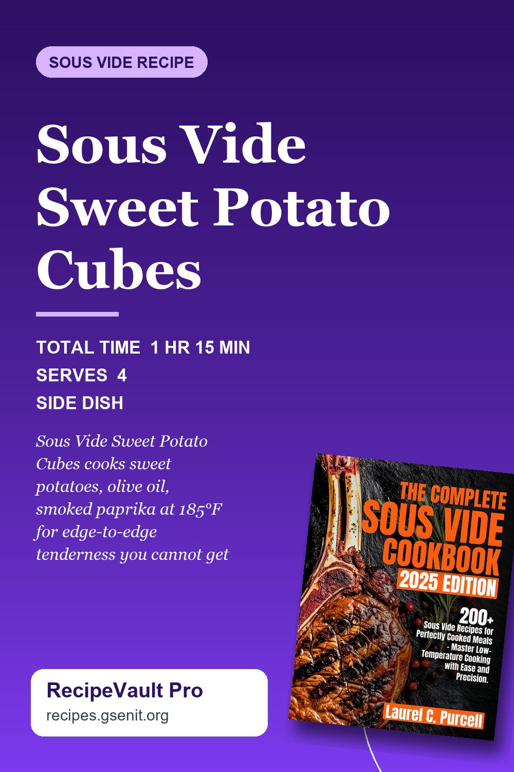 Sous Vide Sweet Potato Cubes Pinterest Pin