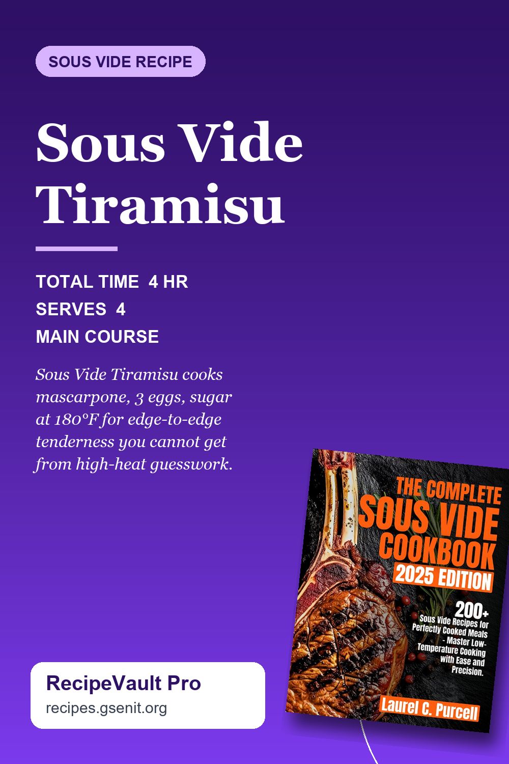 Sous Vide Tiramisu Pinterest Pin