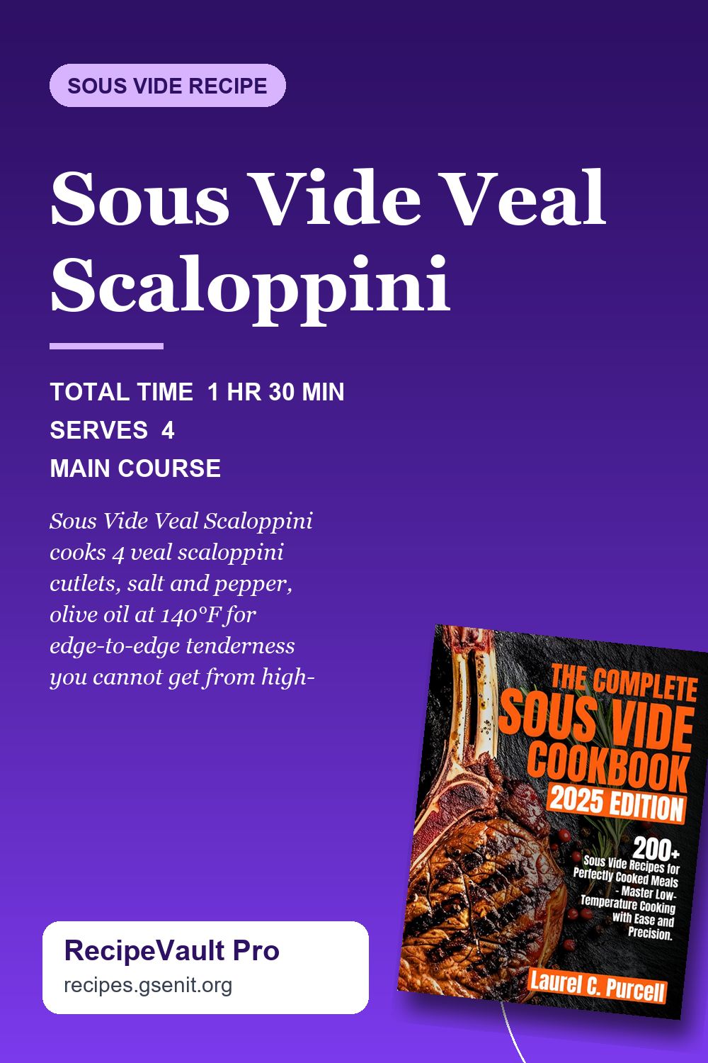 Sous Vide Veal Scaloppini Pinterest Pin