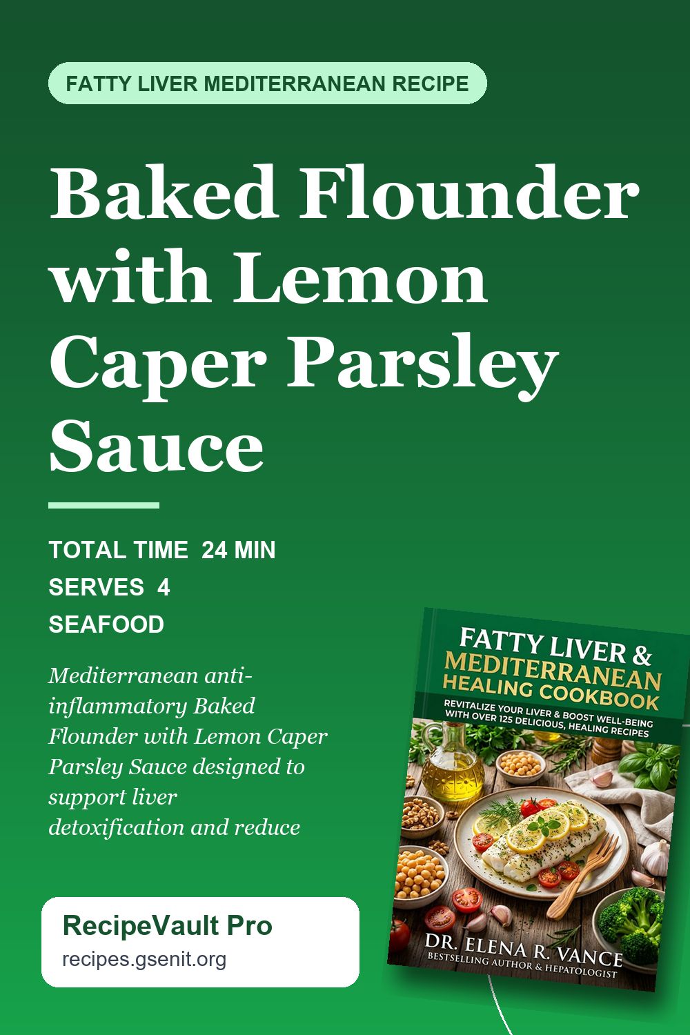 Baked Flounder with Lemon Caper Parsley Sauce Pinterest Pin