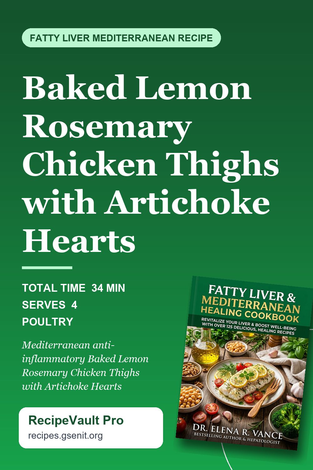 Baked Lemon Rosemary Chicken Thighs with Artichoke Hearts