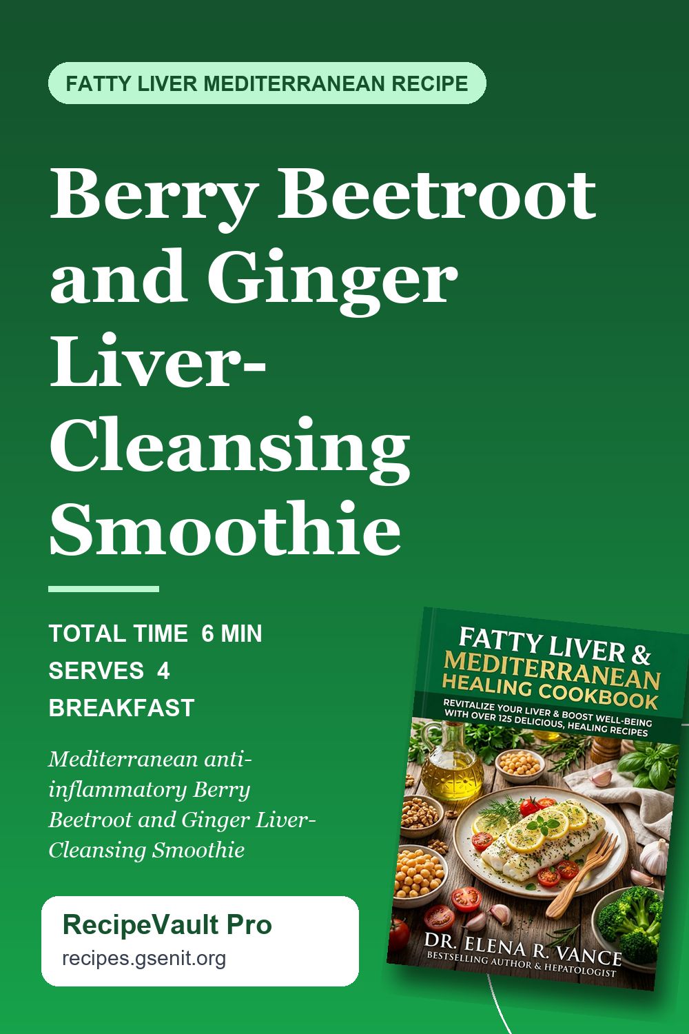 Berry Beetroot and Ginger Liver-Cleansing Smoothie Pinterest Pin