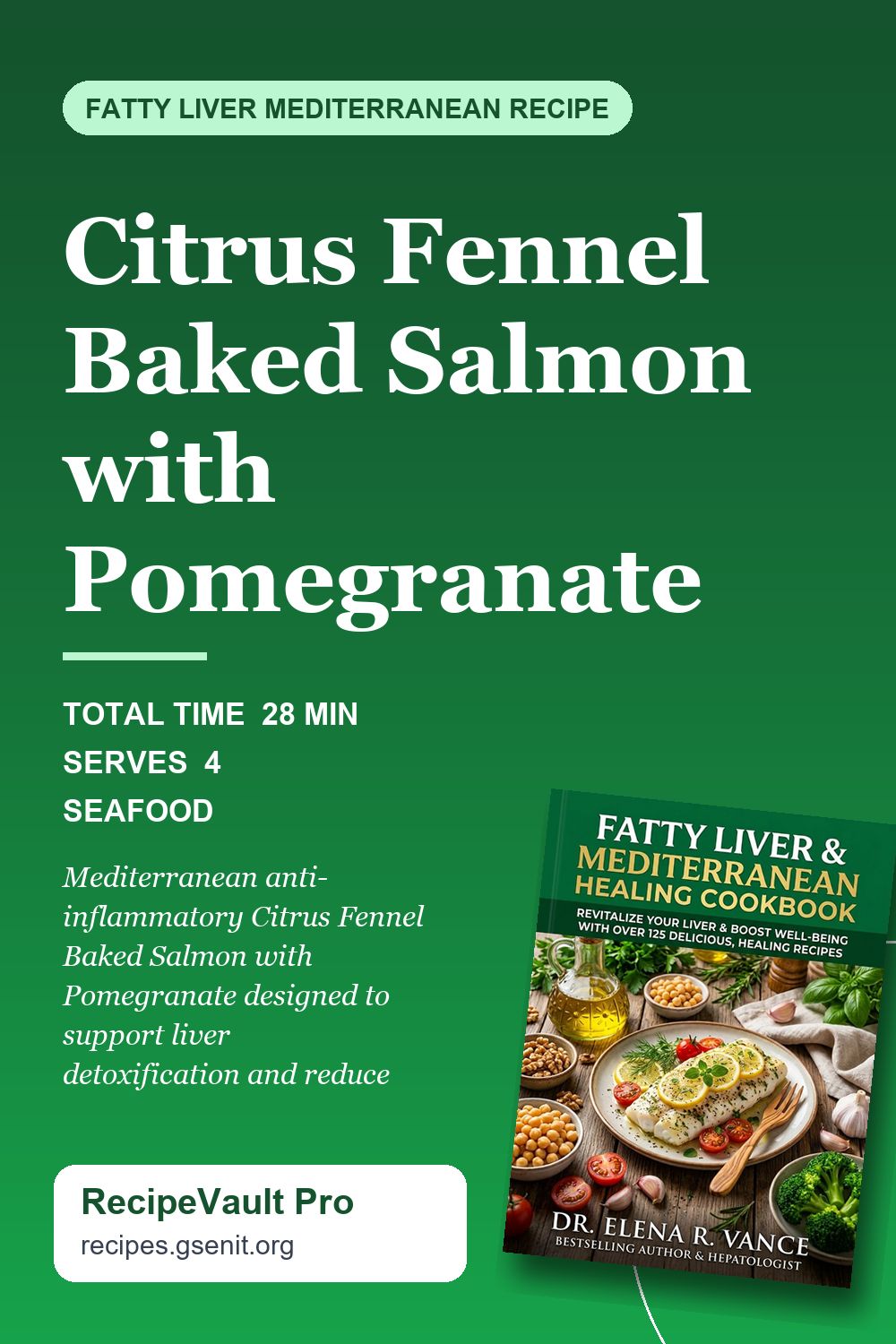 Citrus Fennel Baked Salmon with Pomegranate