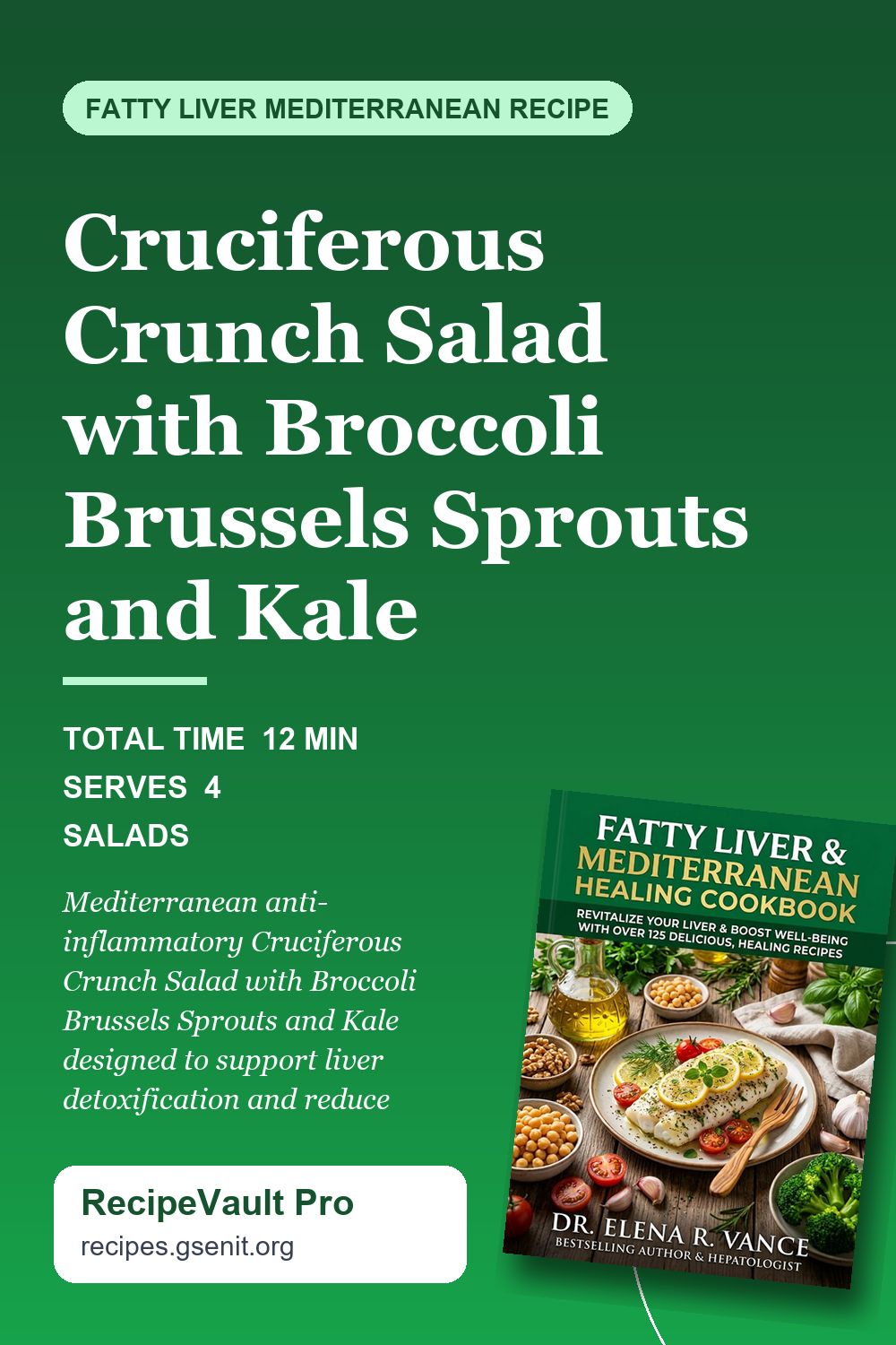 Cruciferous Crunch Salad with Broccoli Brussels Sprouts and Kale