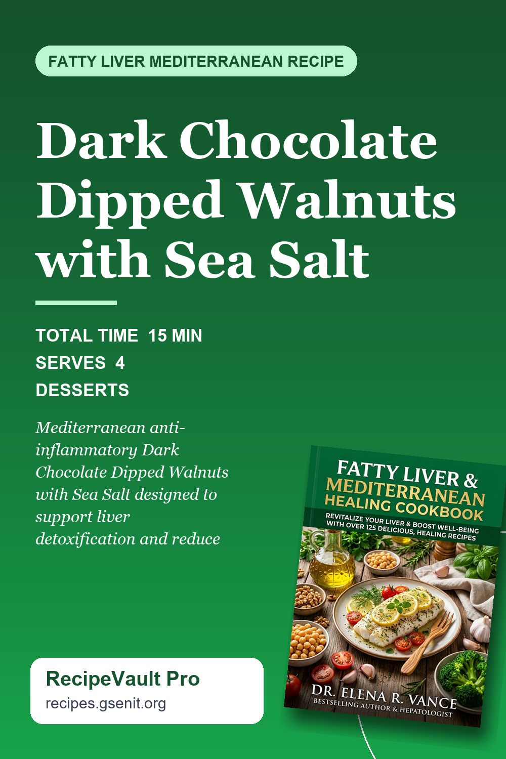 Dark Chocolate Dipped Walnuts with Sea Salt