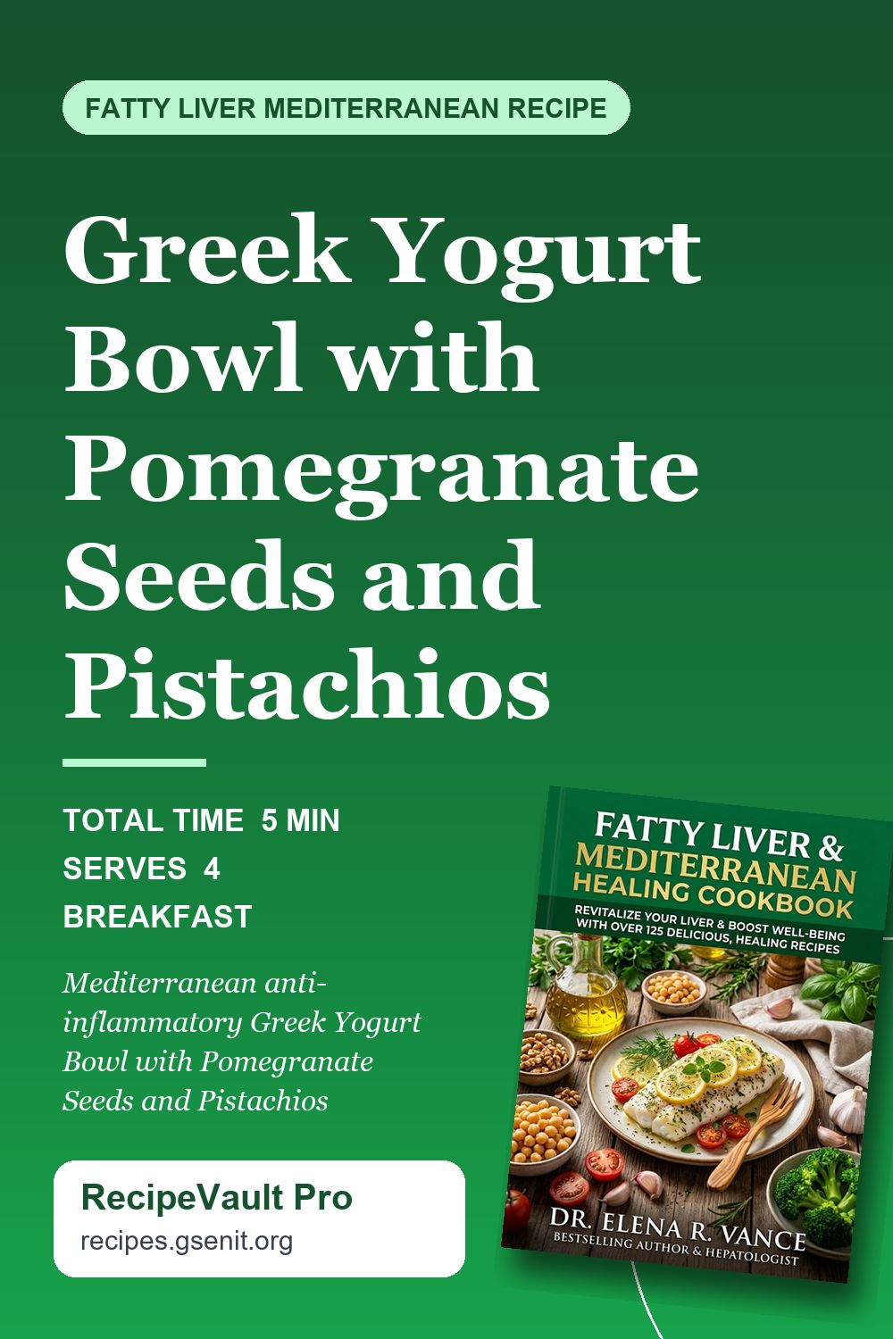 Greek Yogurt Bowl with Pomegranate Seeds and Pistachios