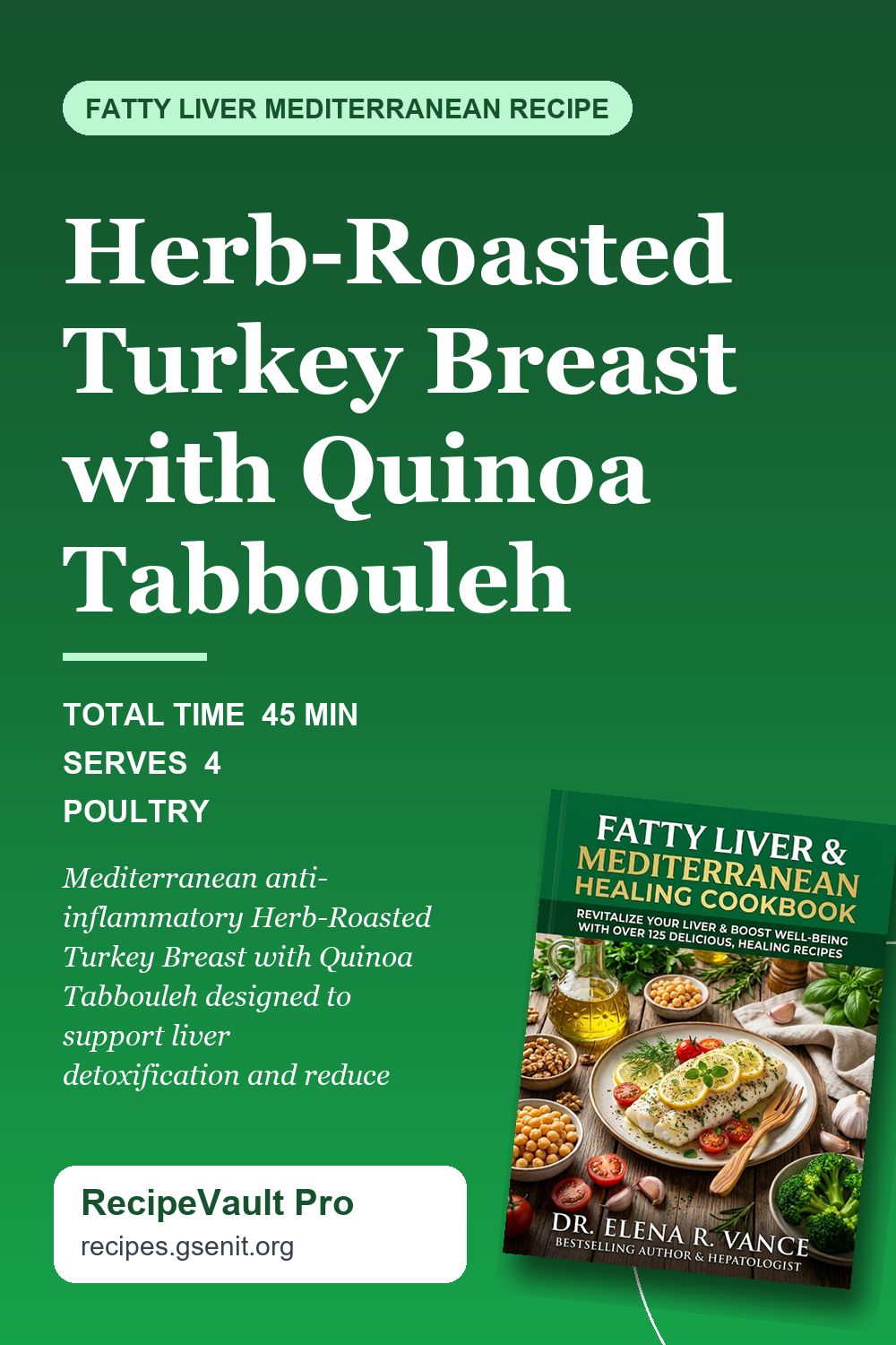 Herb-Roasted Turkey Breast with Quinoa Tabbouleh Pinterest Pin