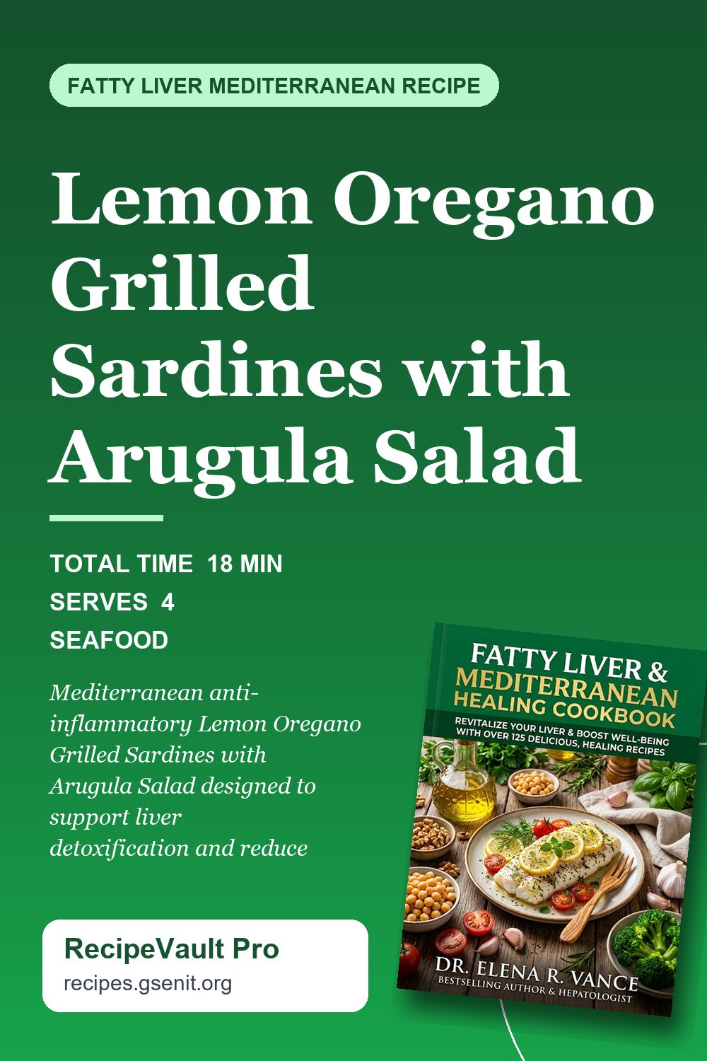 Lemon Oregano Grilled Sardines with Arugula Salad