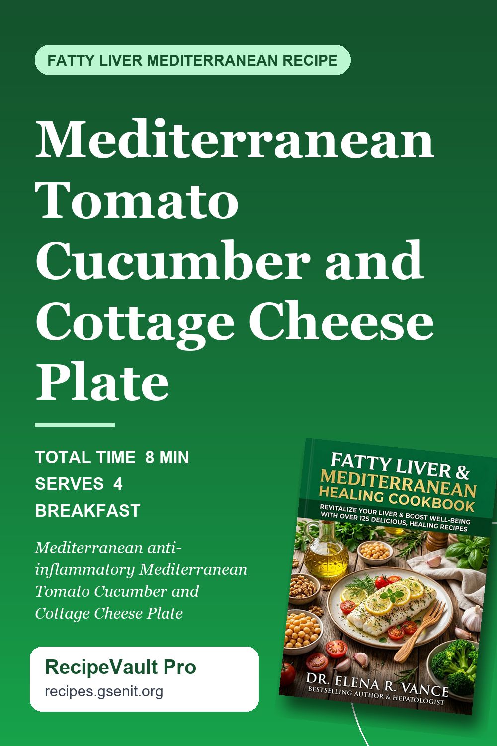 Mediterranean Tomato Cucumber and Cottage Cheese Plate