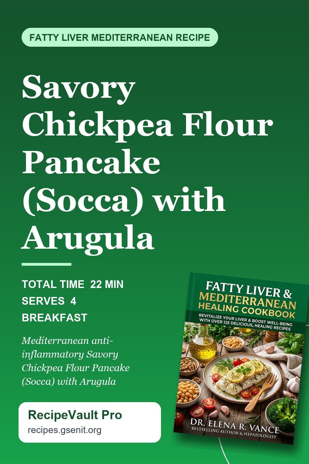 Savory Chickpea Flour Pancake (Socca) with Arugula
