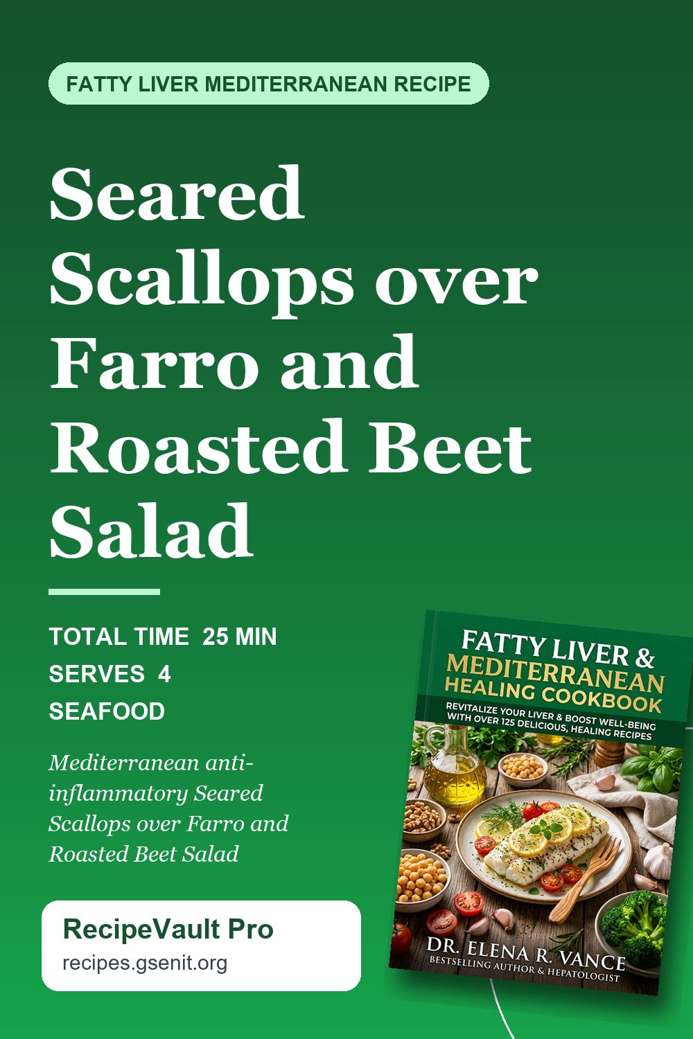 Seared Scallops over Farro and Roasted Beet Salad
