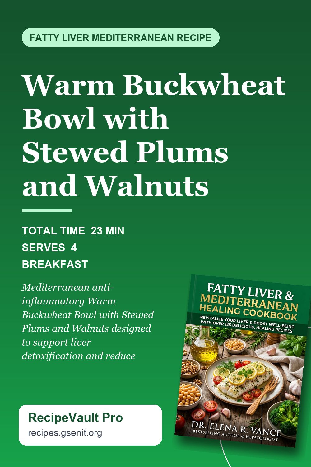 Warm Buckwheat Bowl with Stewed Plums and Walnuts