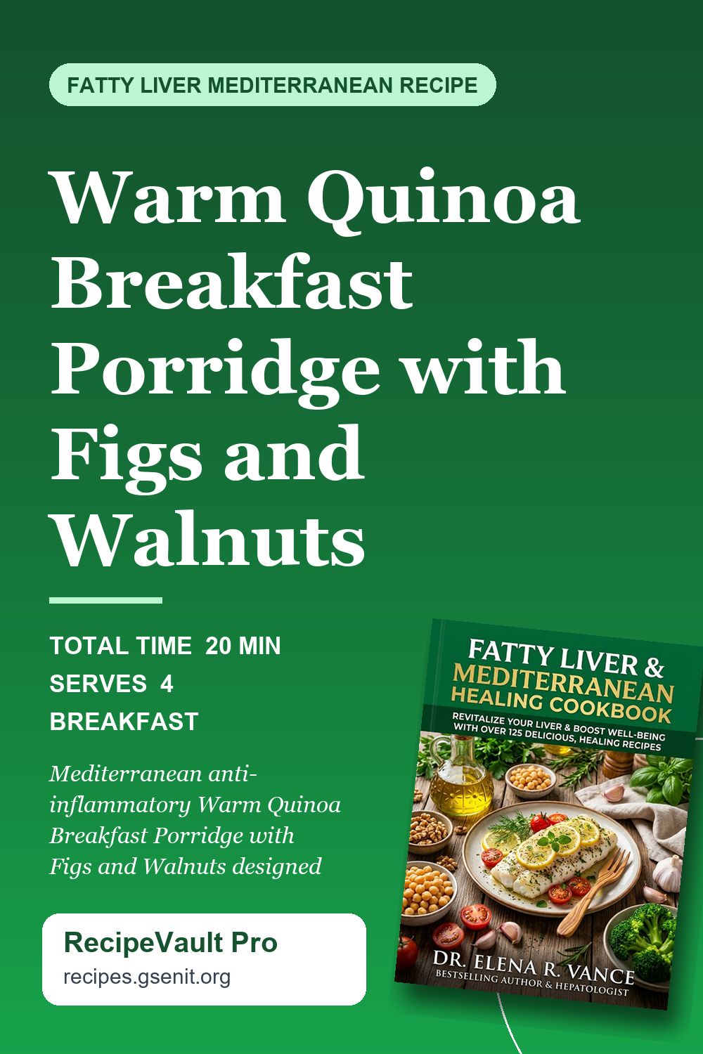 Warm Quinoa Breakfast Porridge with Figs and Walnuts