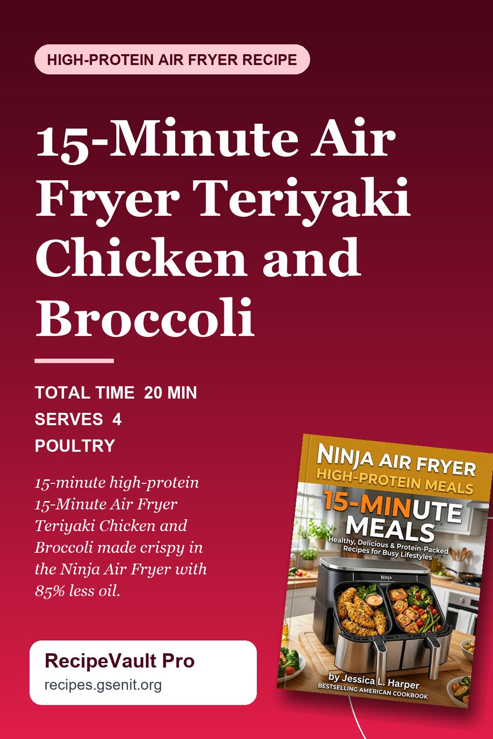 15-Minute Air Fryer Teriyaki Chicken and Broccoli