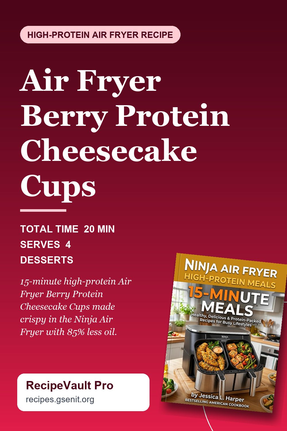 Air Fryer Berry Protein Cheesecake Cups