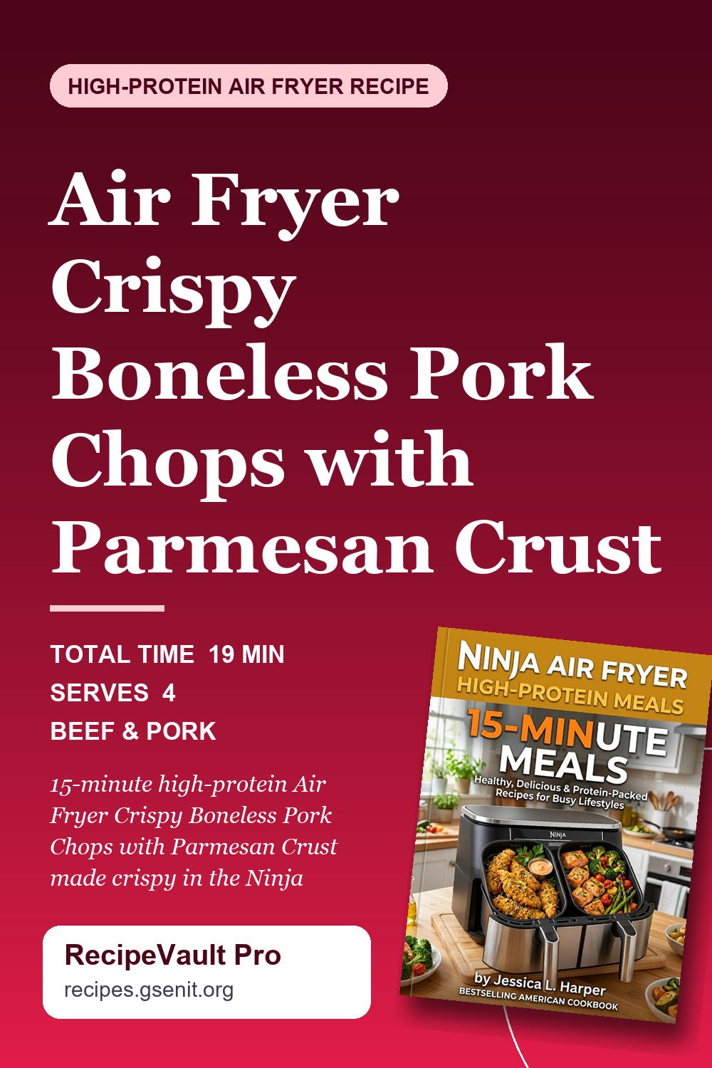 Air Fryer Crispy Boneless Pork Chops with Parmesan Crust