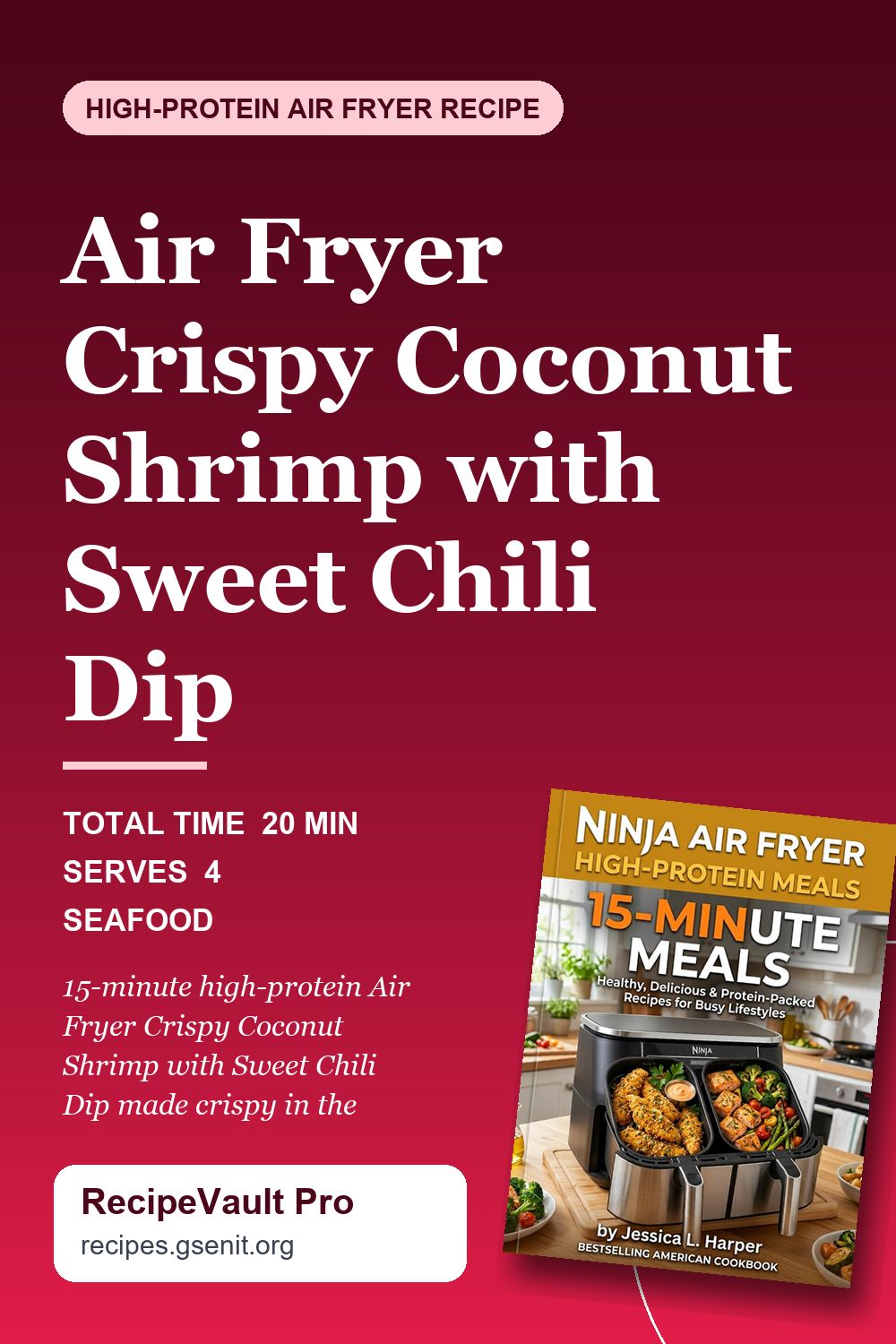 Air Fryer Crispy Coconut Shrimp with Sweet Chili Dip
