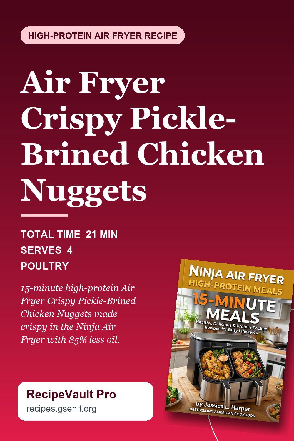 Air Fryer Crispy Pickle-Brined Chicken Nuggets