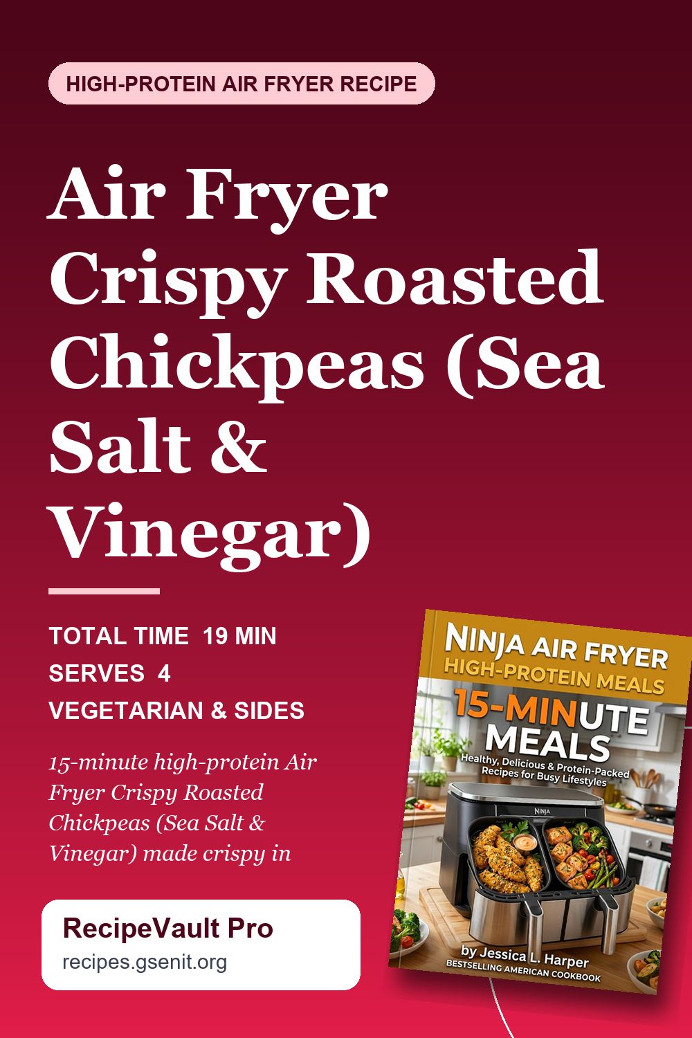 Air Fryer Crispy Roasted Chickpeas (Sea Salt & Vinegar)