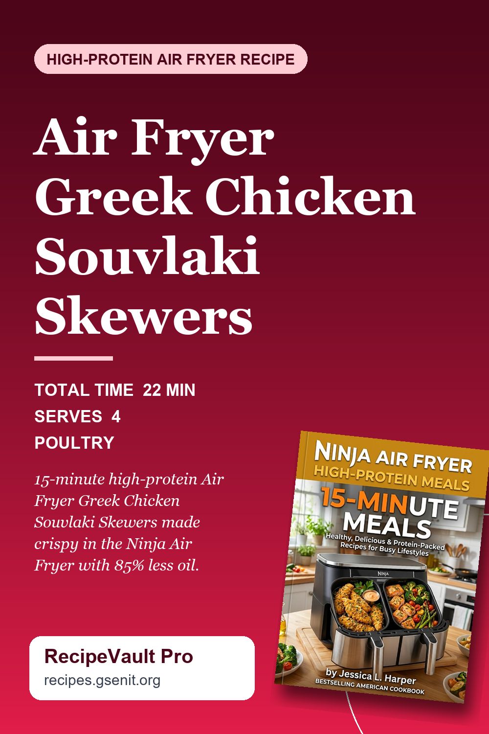 Air Fryer Greek Chicken Souvlaki Skewers
