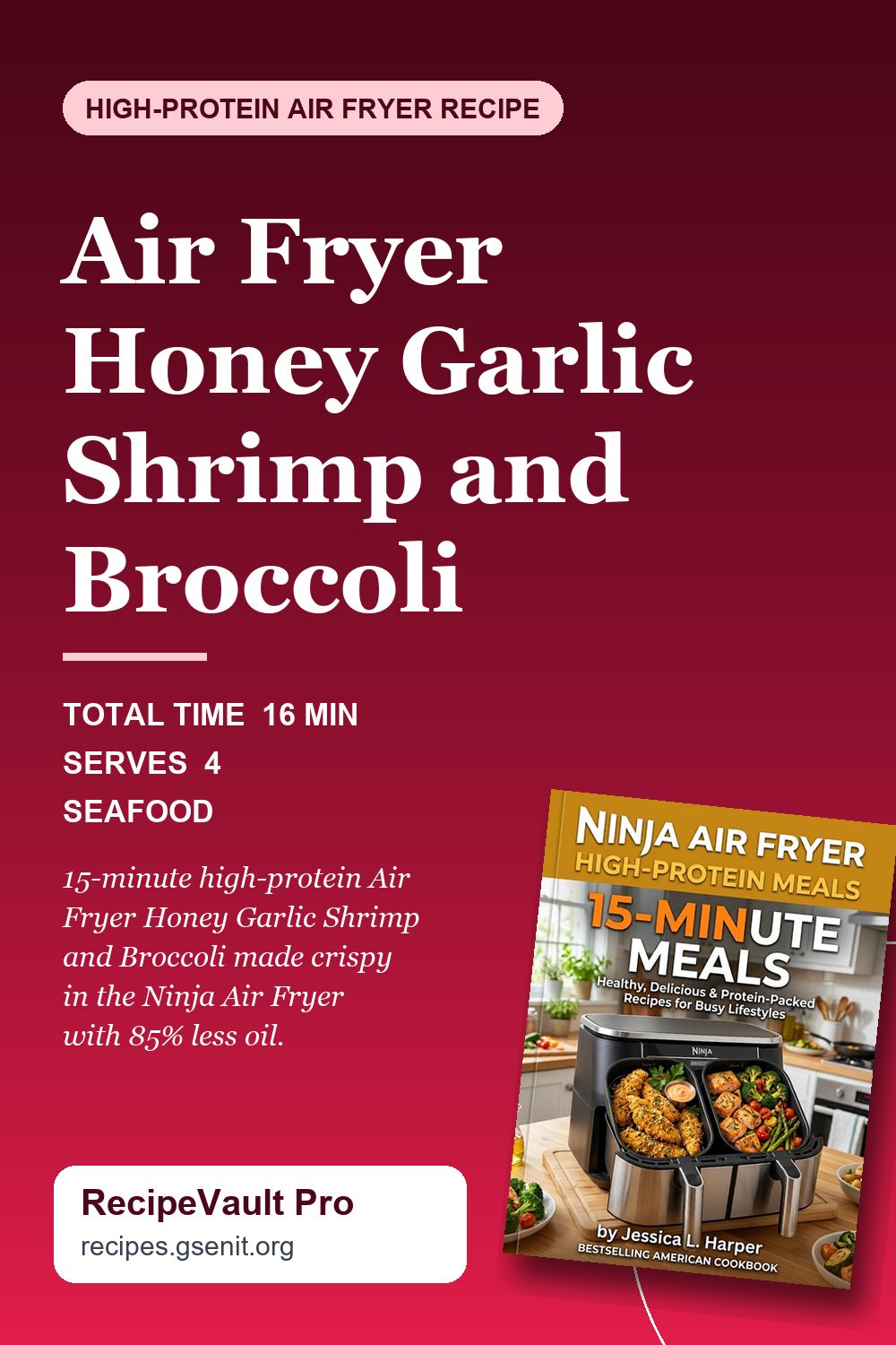 Air Fryer Honey Garlic Shrimp and Broccoli